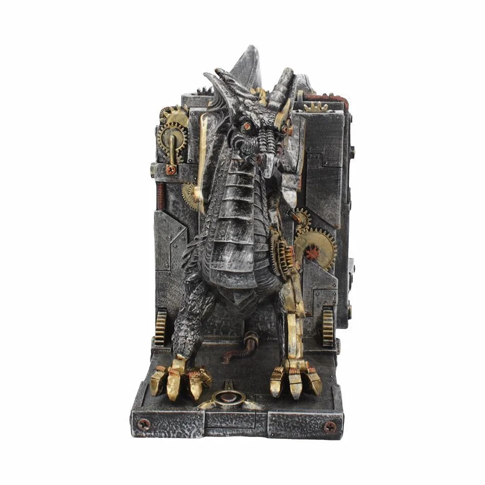 Nemesis Now Dracus Machina podpórki na książki 27 cm, brąz