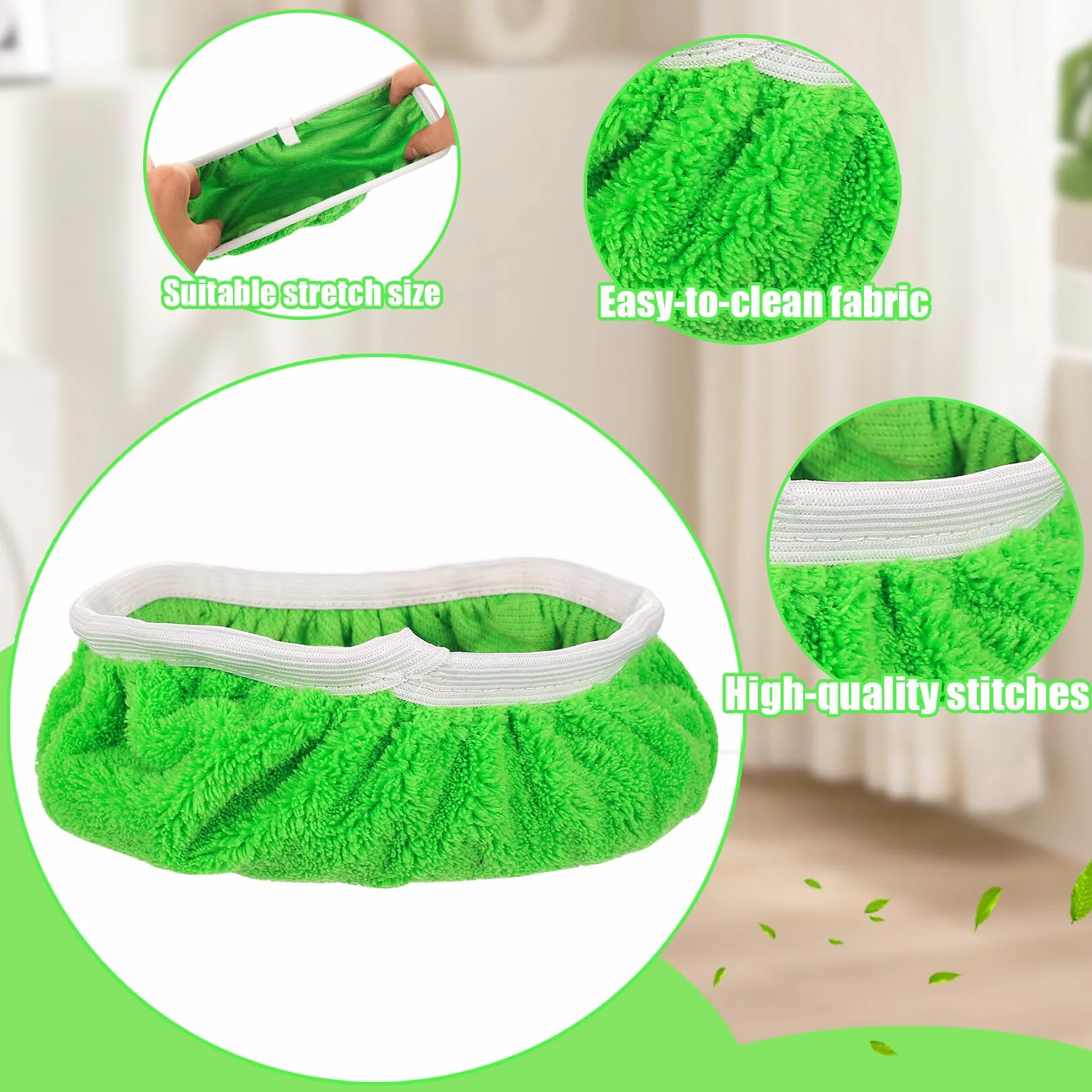 9 ściereczek do mopów Swiffer Sweeper, nakładki na mopy do suchych ściereczek do podłóg Swiffer, wkłady wielokrotnego użytku z mikrofibry do mokrych ściereczek do podłóg, czyszczenie twardych podłóg i