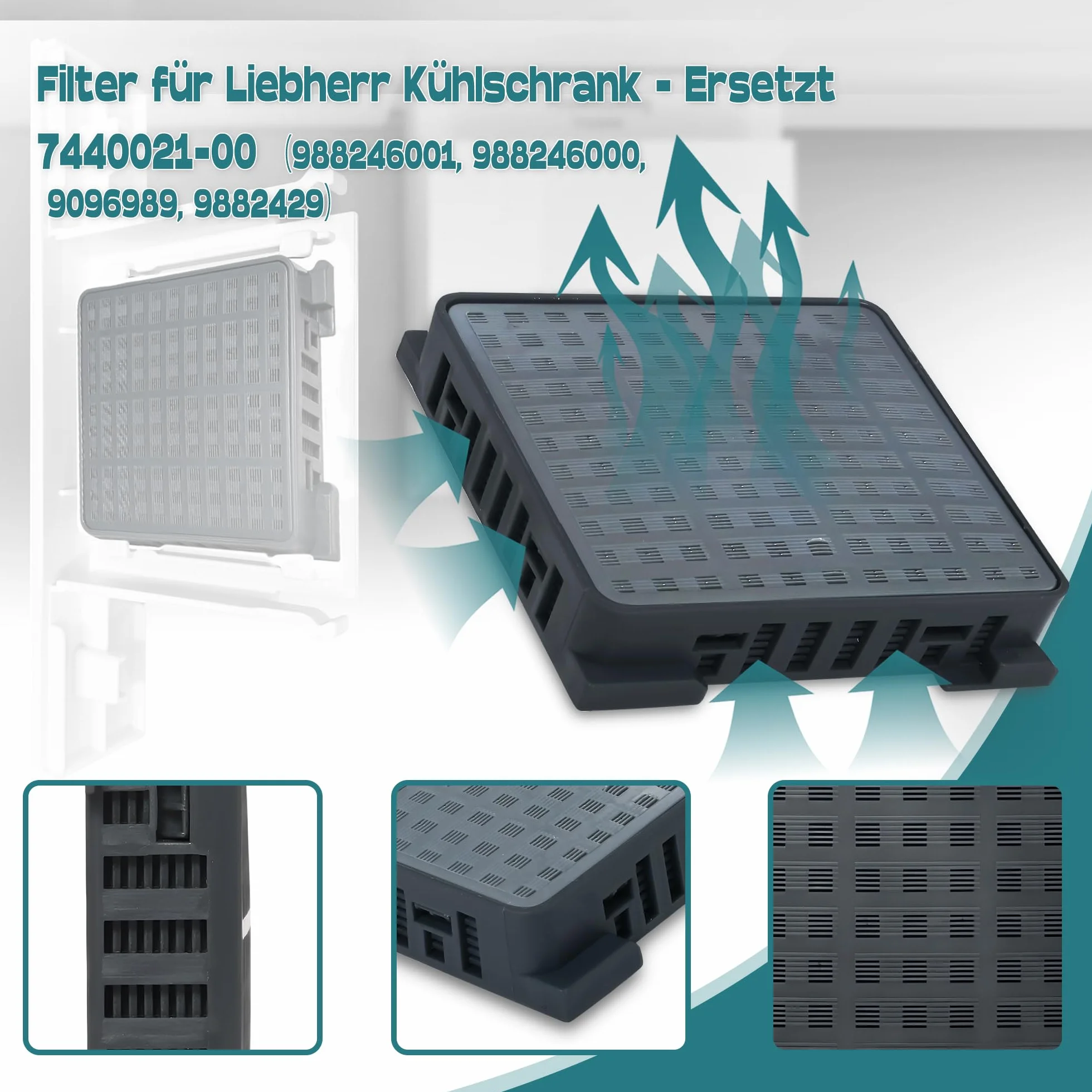 Filtry z węglem aktywnym Liebherr Fresh Air 9096989 9882460 9882429 988246000 do lodówek
