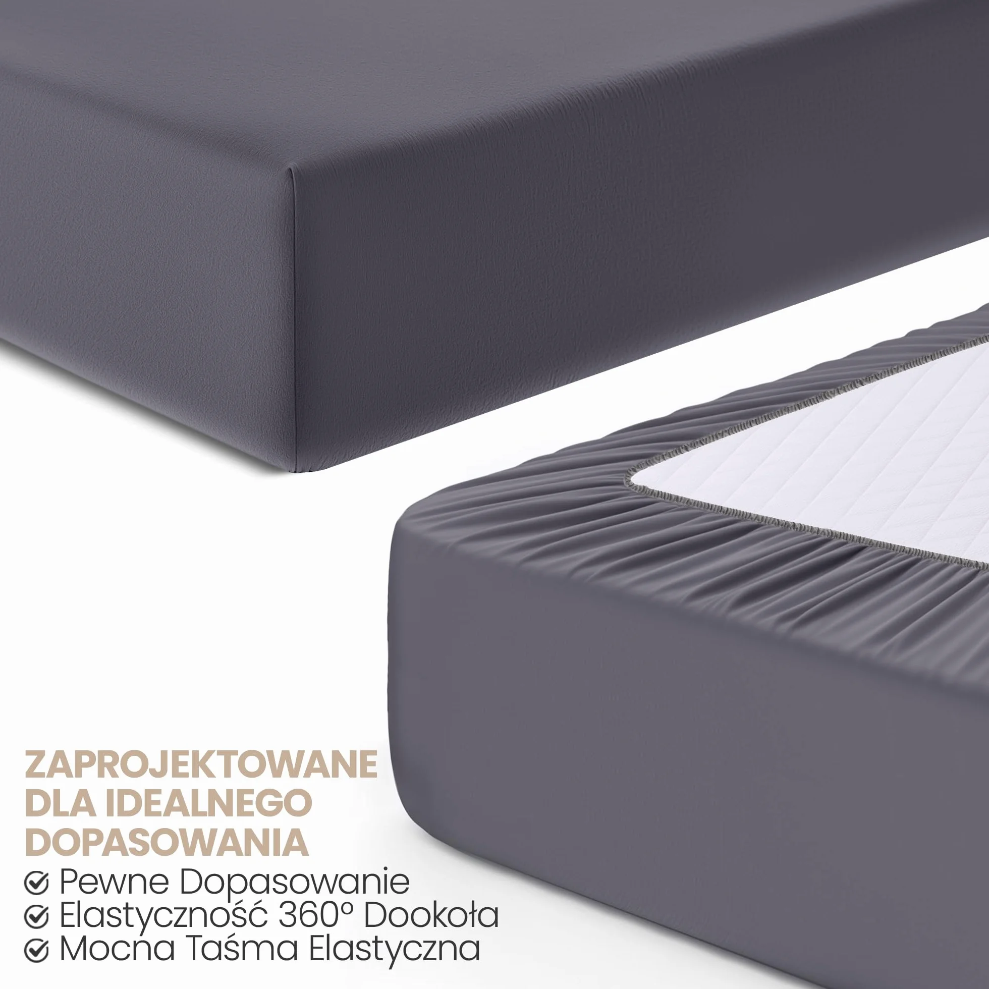 Utopia Bedding - Zestaw 2 prześcieradeł z gumką 140 x 200 cm - Szary - Certyfikat Oeko-Tex - szczotkowane prześcieradło z gumką z mikrofibry - kieszeń 35 cm głębokości