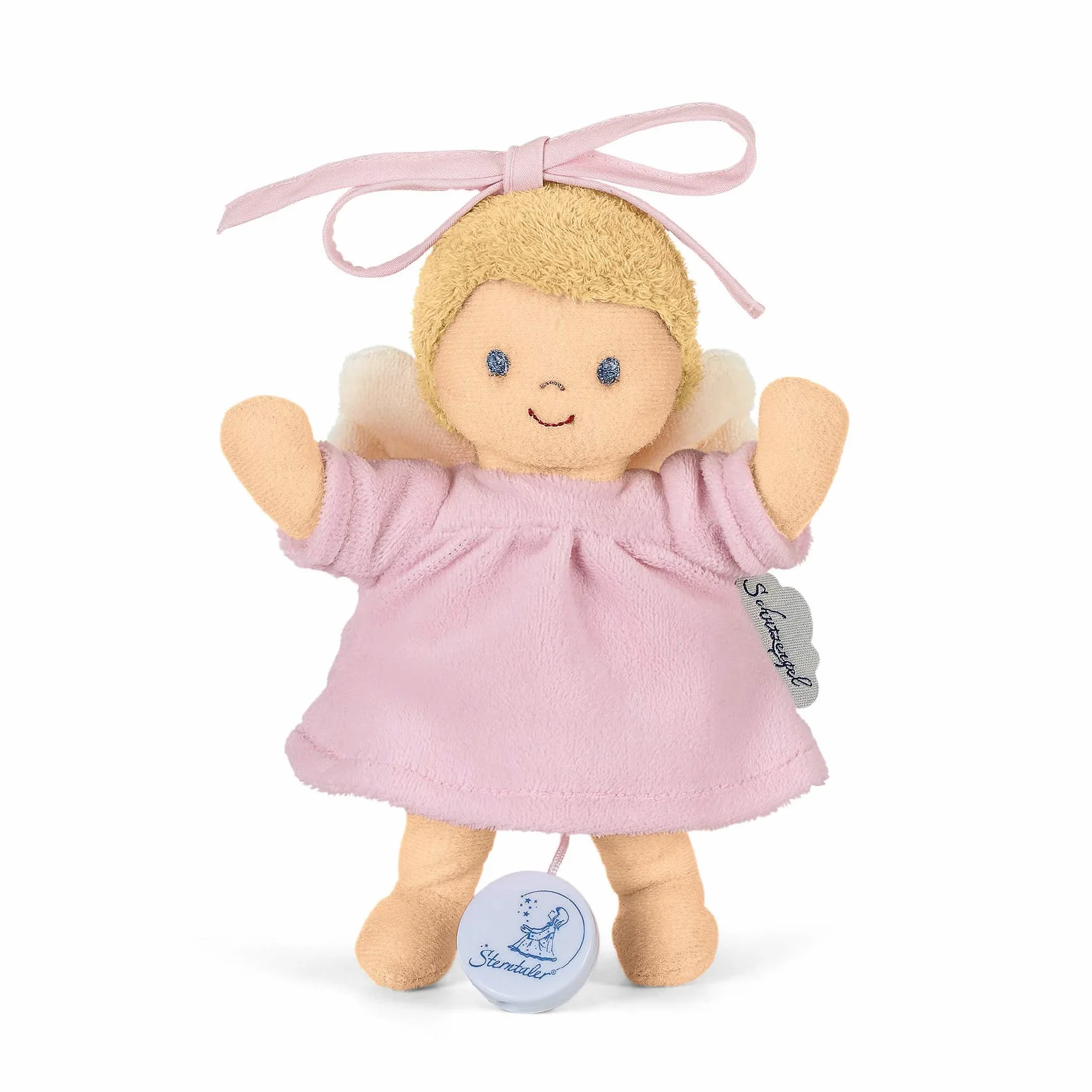 Sterntaler Mini pozytywka anioł stróż, zintegrowany mechanizm, 17 cm, różowy