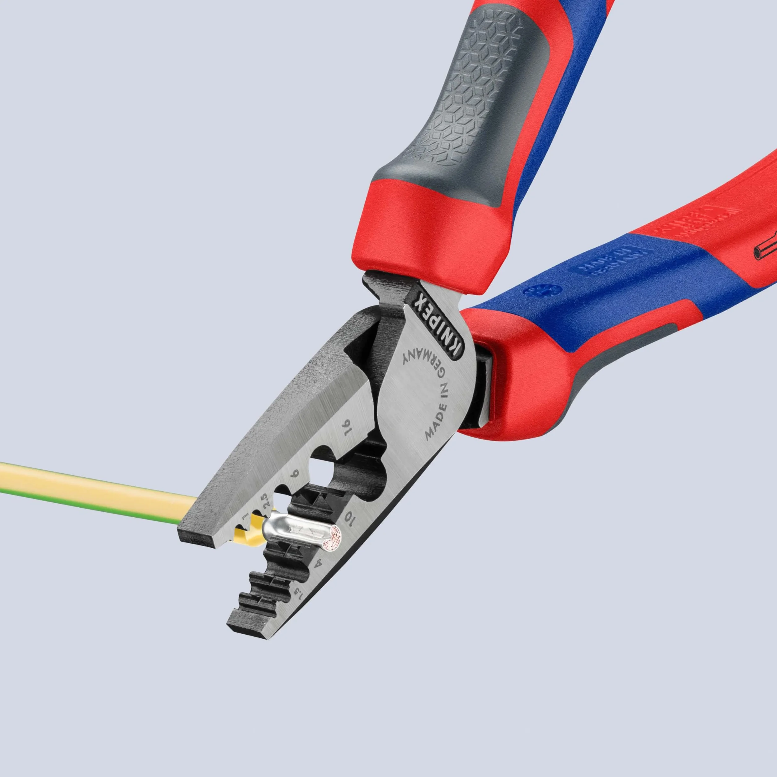 KNIPEX Szczypce do zagniatania tulejek kablowych z rękojeściami Comfort 180 mm, 97 72 180