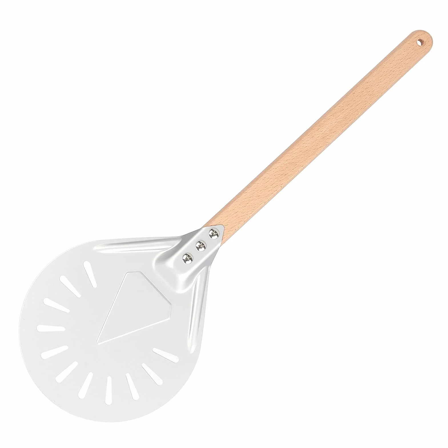 Aluminium Aluminiowe Pizza Pizza Łopata z Zdejmowanym Drewnem, łatwa w Użyciu dla Profesjonalistów, świetne (9-calowa łopata pizzy (z 41 cm płaskim)