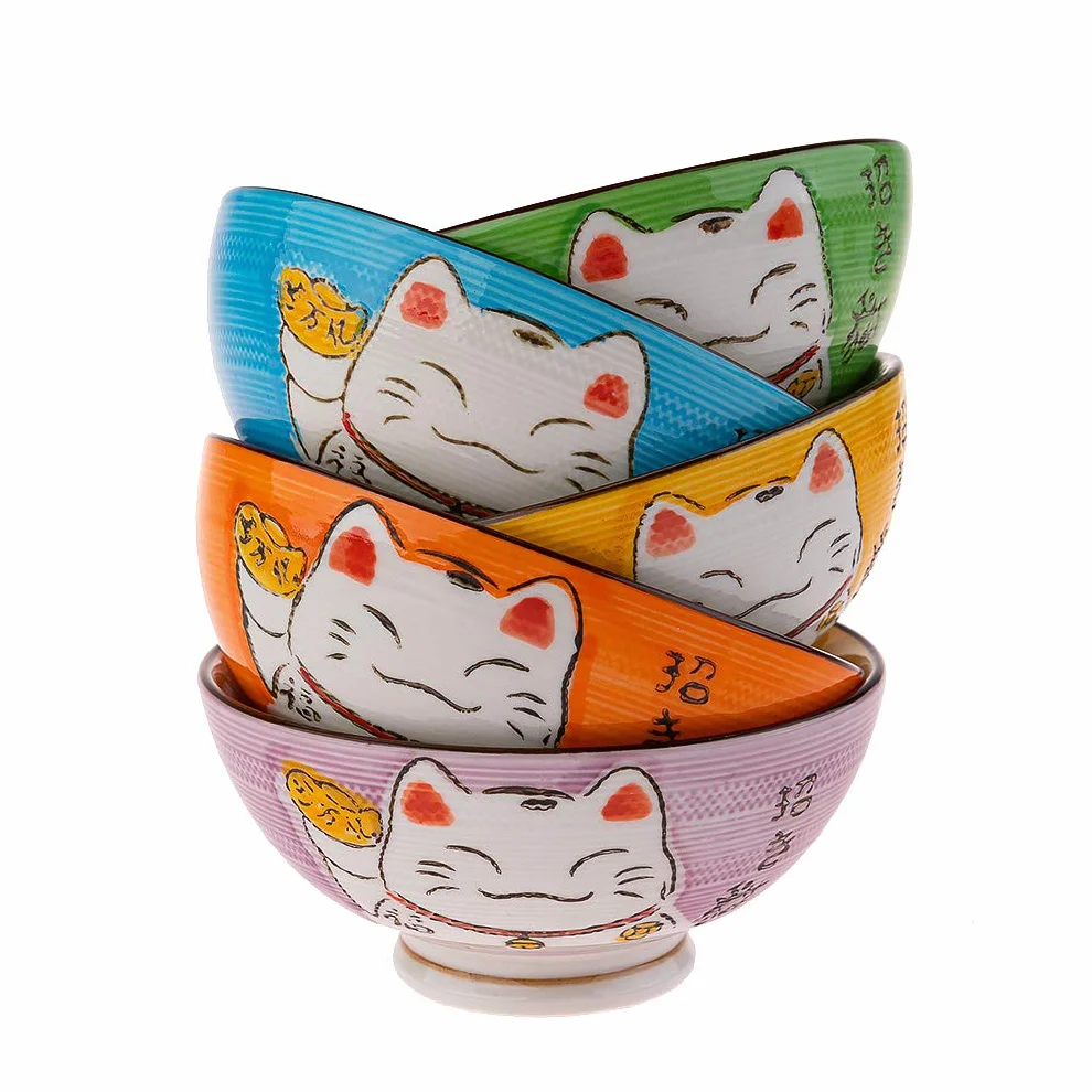 Porcelana Miska Kot japoński Lachineuse