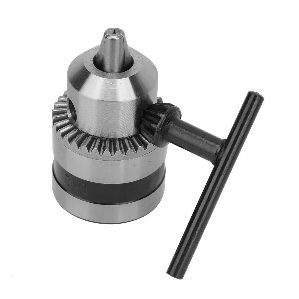 1 szt. 1,5-10 MM B12 Premium uchwyt wiertarski ze stali nierdzewnej z adapterem uchwytu na klucz do wiertarki