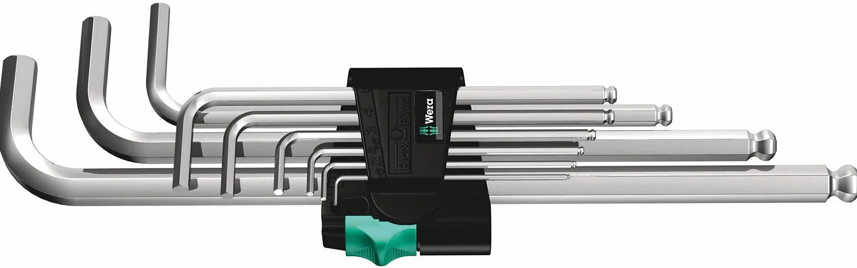 Wera 950/9 Hex-Plus 1 Klucze Imbusowe, Czarny/Srebrny, 24 x 18,01 x 6,5 cm; 200,03 g, 9 Elementów