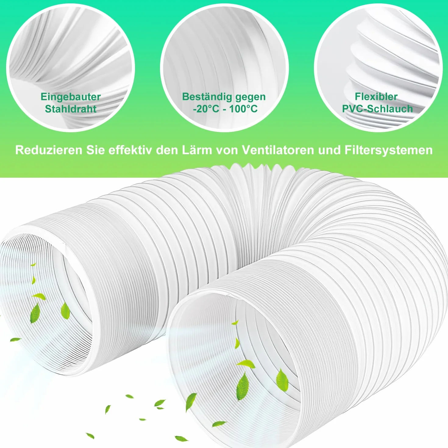 Wąż przedłużający do klimatyzacji, wąż wylotowy, ø 150 mm, długość 200 cm, przenośny wąż wentylacyjny, do klimatyzacji, osuszacza powietrza, suszarki do prania, wentylatora rurowego