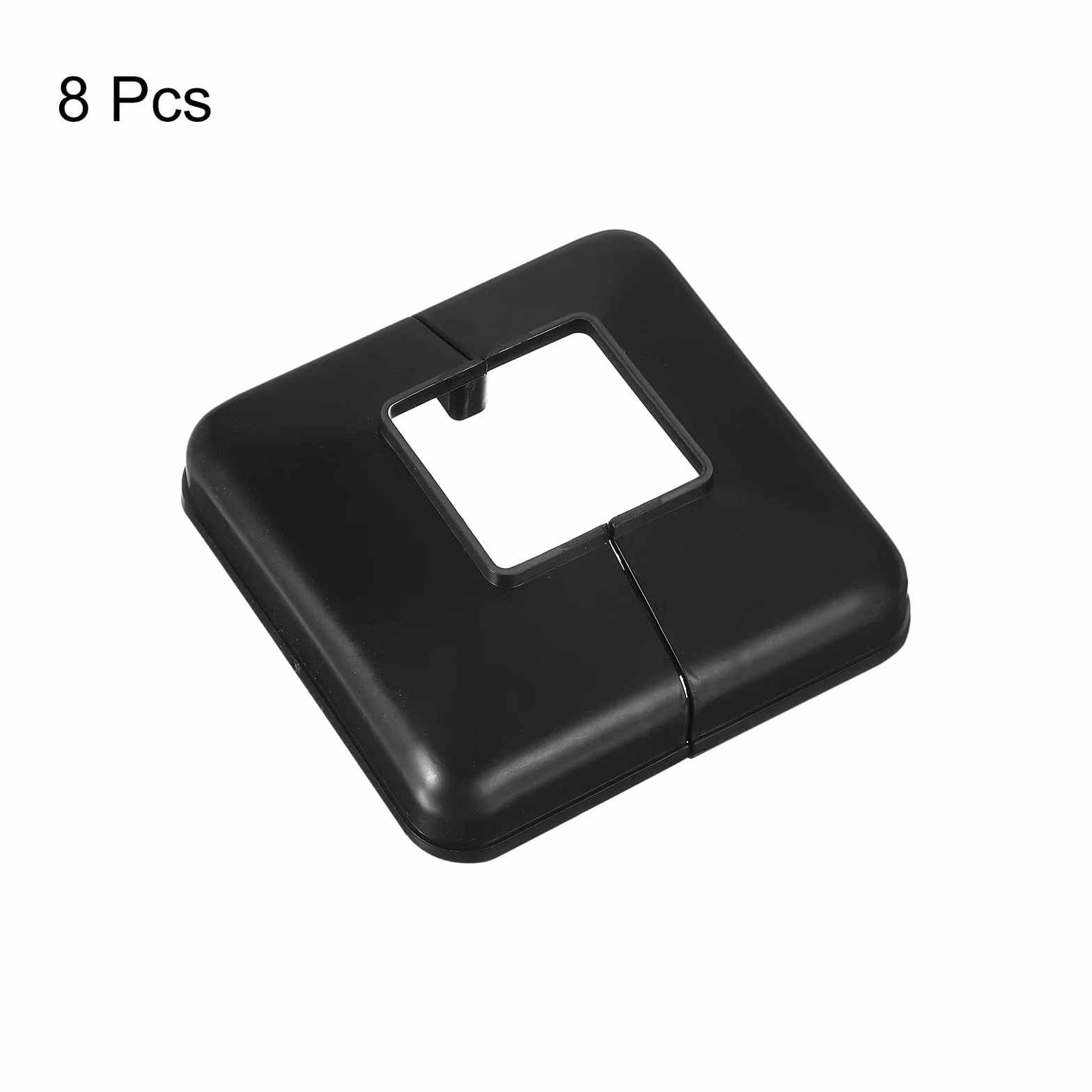 QUARKZMAN Pokrywa podstawy słupka, 8 szt. 40 x 40 mm / 1,6" x 1,6" x 1,6", plastikowa osłona na słupek do podstawy słupka ogrodzenia balustrady balkonowej, 100 x 100 mm / 4 x 4 cale (łącznie)