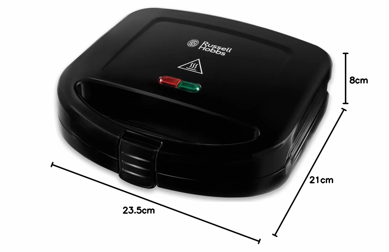 Russell Hobbs opiekacz do kanapek, nieprzywierająca powłoka, możliwość wyjęcia płytek, 2 kanapki, przechowywanie w pozycji pionowej, 700W, czarny, Sandwich Maker Classics 24520-56