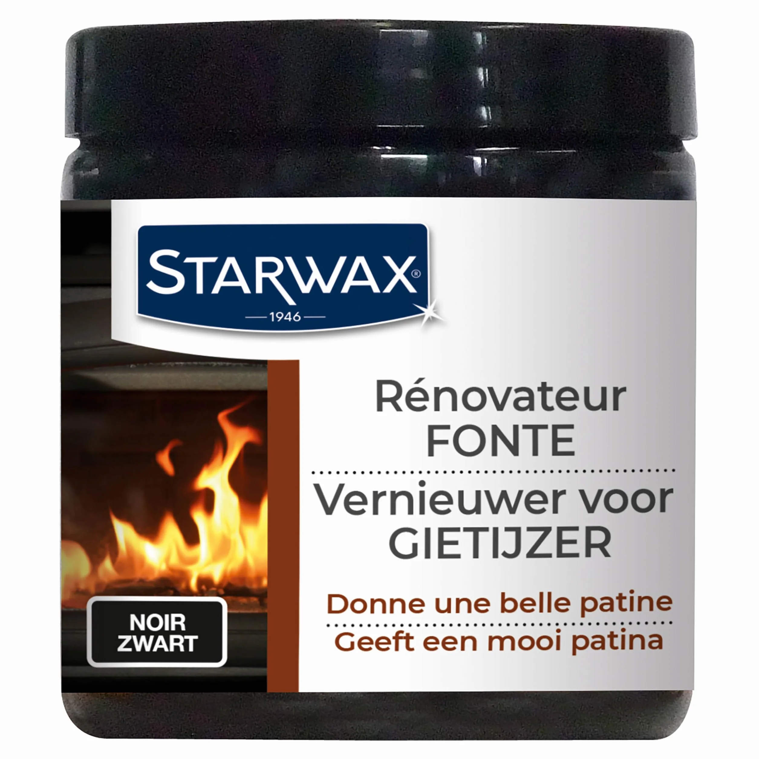 STARWAX - Renowator żeliwny i stalowy do pieca, kominka i grilla - Daje piękną patynę - Bezzapachowy - jednowarstwowy - kolor czarny - 200ml