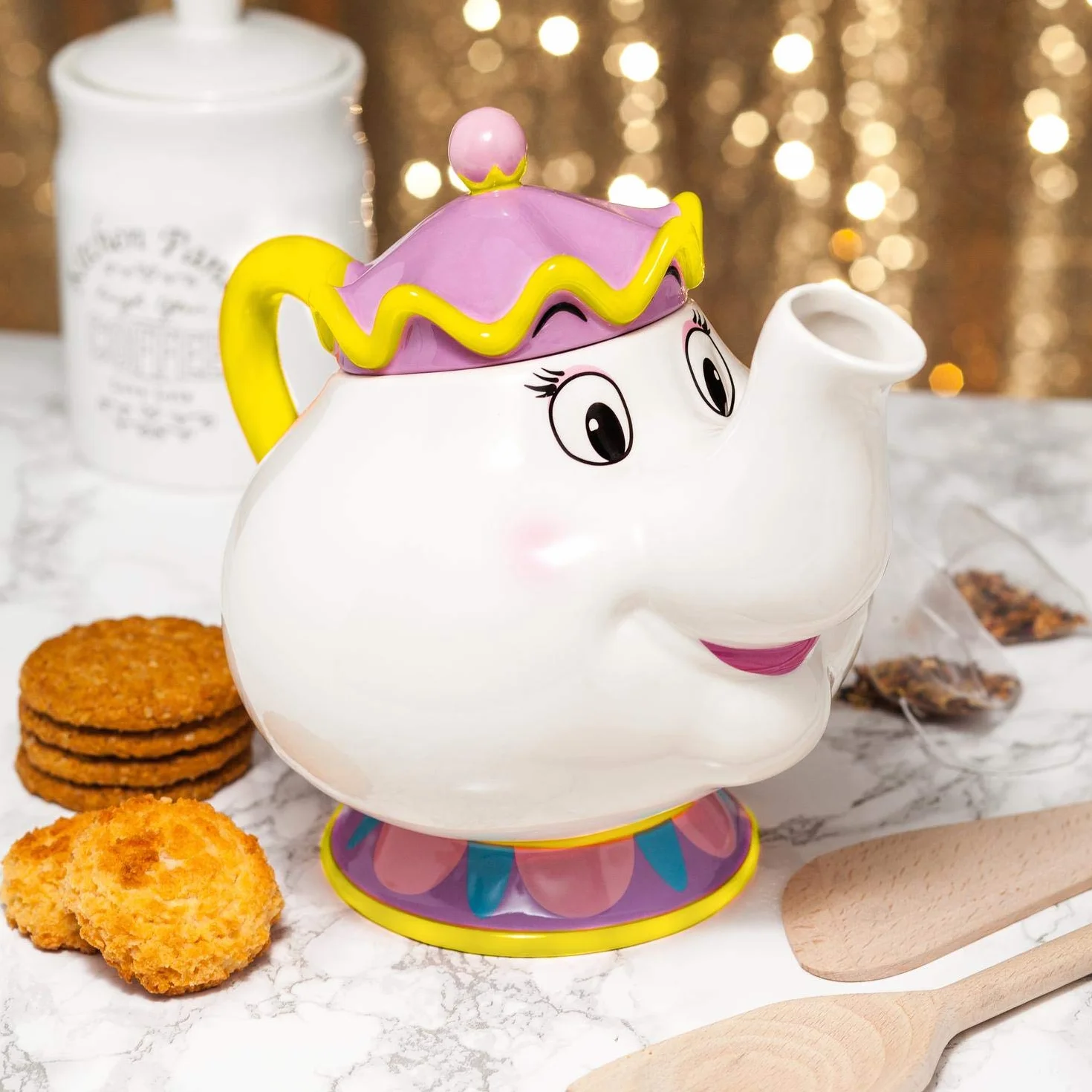 Paladone Mrs Potts Tea Pot ceramiczny dzbanek do herbaty, oficjalnie licencjonowany produkt "Piękna i Bestia", 24 x 17 x 20 cm