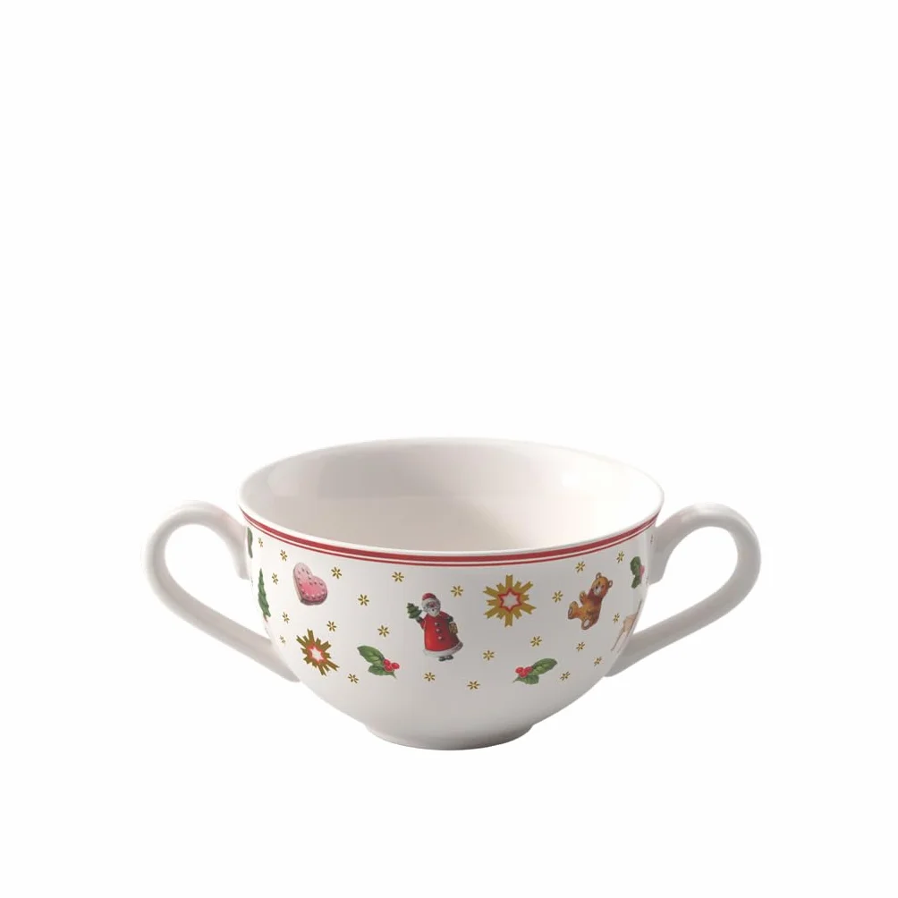 Villeroy & Boch - Toy's Delight bulionówka 250 ml kolorowa, można używać w kuchence mikrofalowej, świąteczne naczynie do serwowania, filiżanka do zupy, bulionówka z uchwytem, porcelana Premium