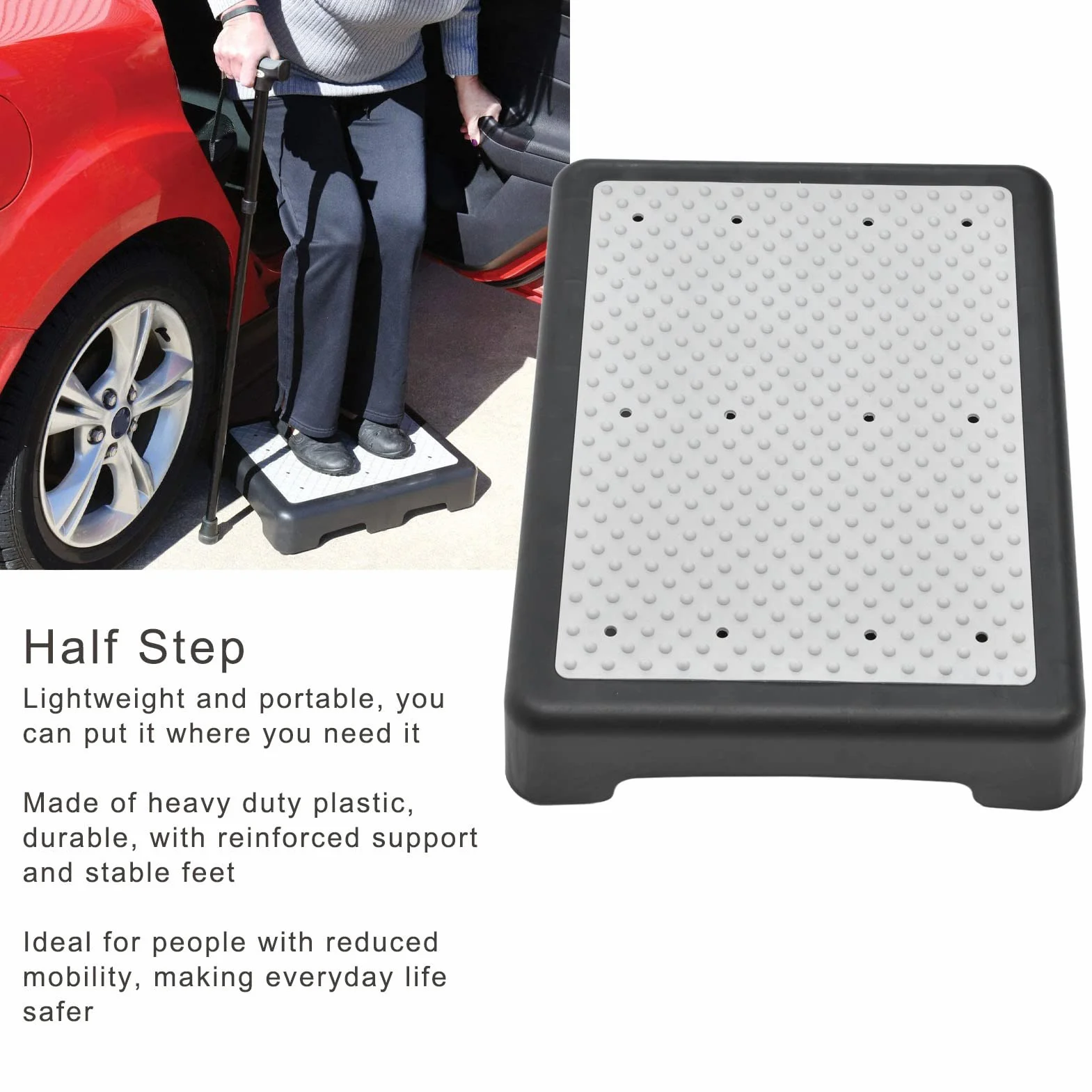 Antypoślizgowy pół Kroku do Układania w Stosy Osoby w Podeszłym Wieku pół Kroku Odkryty Stołek ze Schodkiem do Ogrodu Domowego dla Osób Niepełnosprawnych, Osób Starszych,
