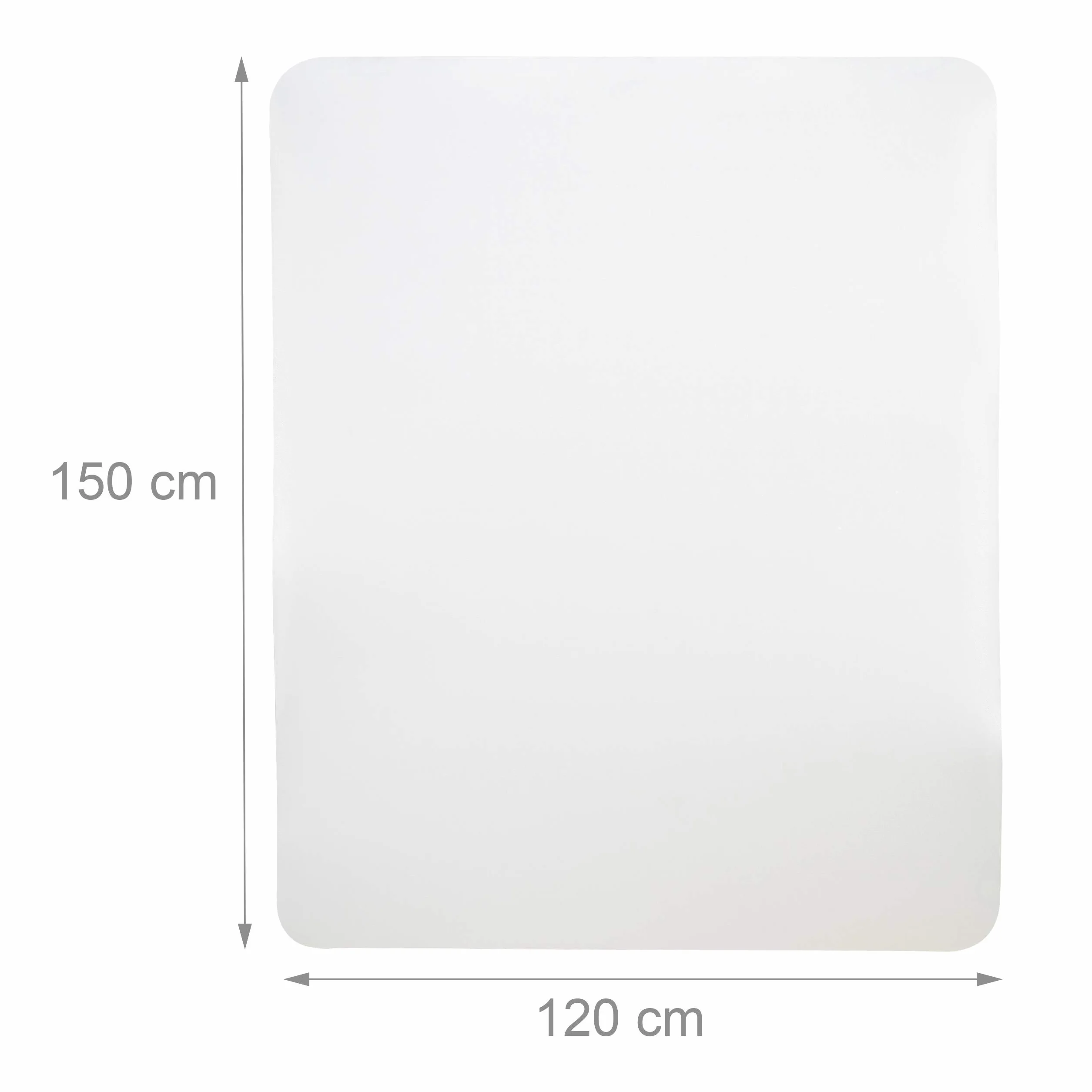 Relaxdays Podkładka pod krzesło biurowe 120 x 150 cm, odporna na zarysowania mata podłogowa PE mata ochronna pod podłogę dźwiękochłonna mata do biura, biała