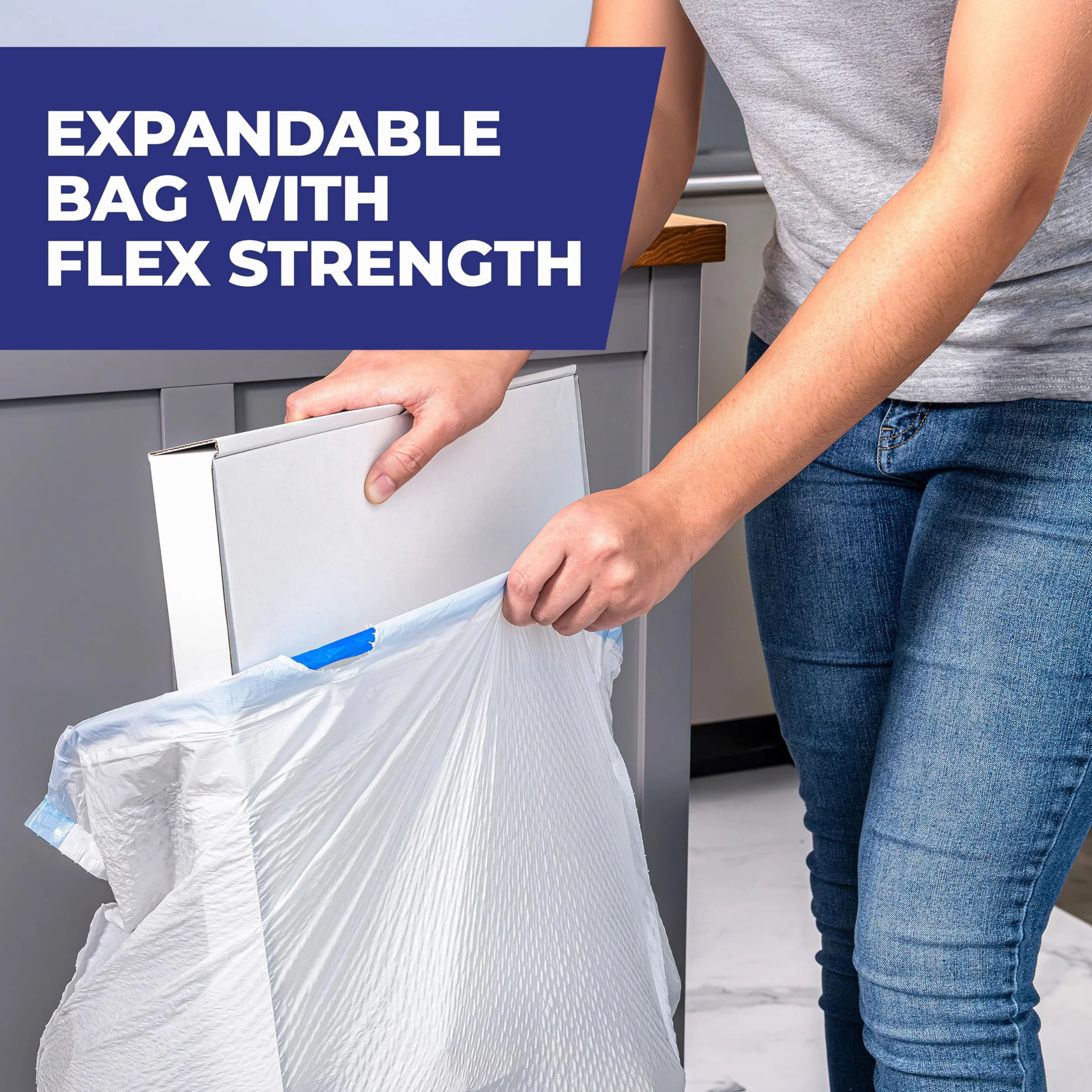 Hefty Ultra Strong Scented Tall White Kitchen Bags, 13 Gal, 0.9 Mil, 23.75-Inch X 24.88-Inch, White, 80/Box (E88354)