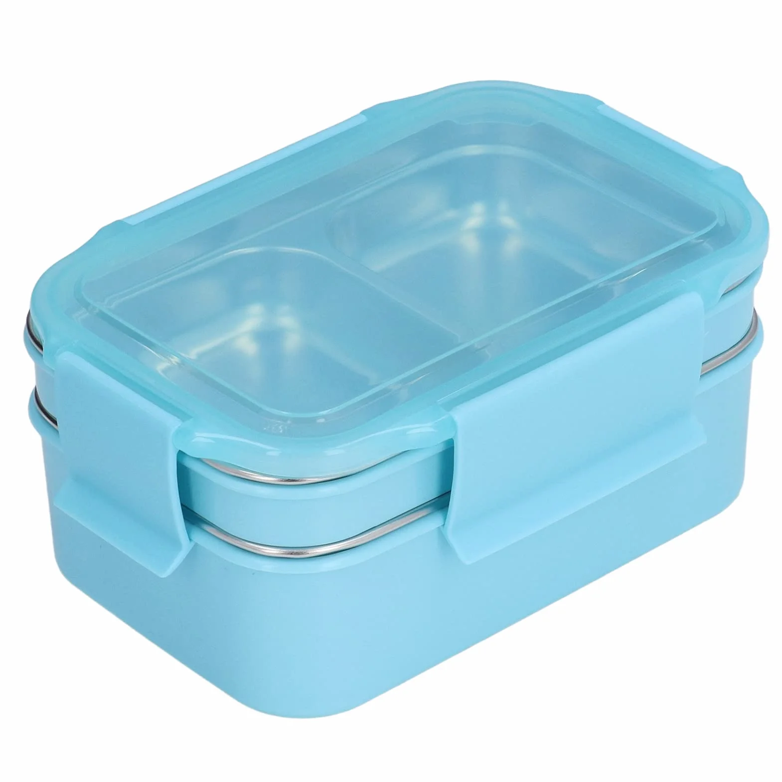 Pudełko na Lunch ze Stali Nierdzewnej 304 Szczelne Bento Dwuwarstwowe Utrzymujące Ciepło