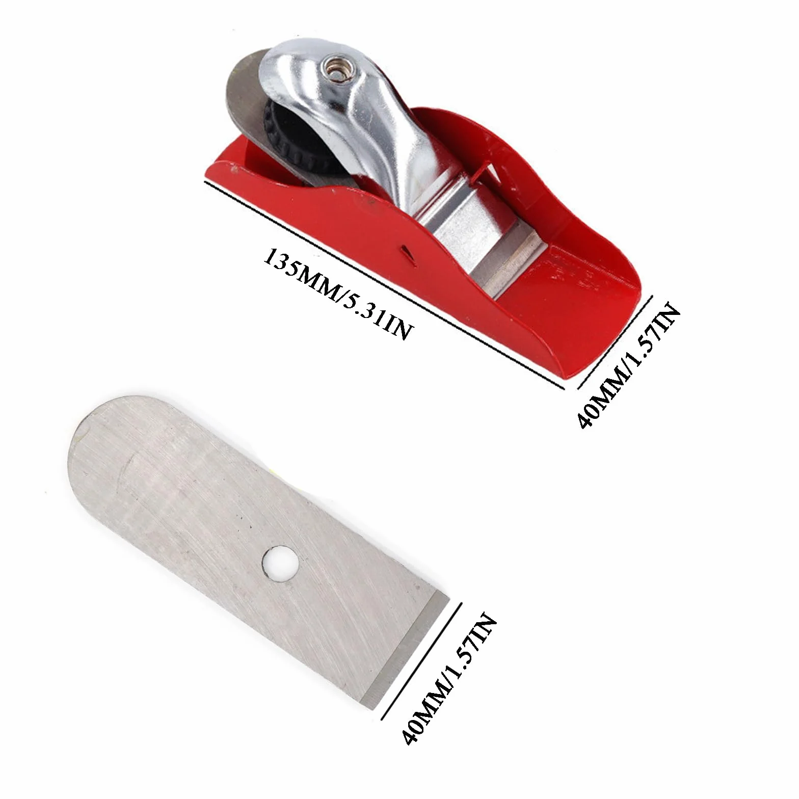 strug ręczny, samolot do obróbki drewna, ręczny strug do drewna, odpowiedni do naprawy stolarki (135 × 40 mm)
