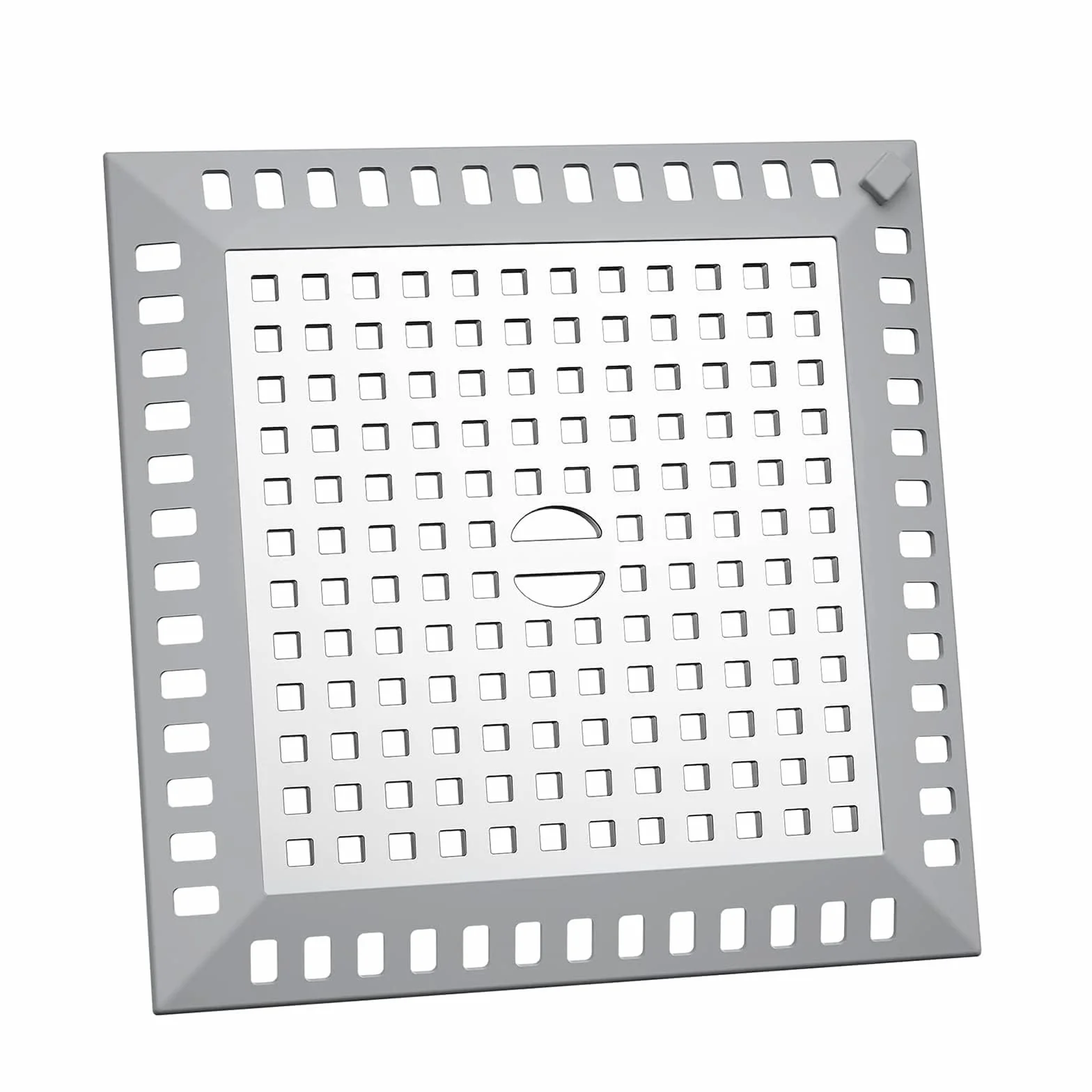 Sitko do włosów prysznic kwadratowa osłona odpływu sitko prysznicowe odpływ włosy 12,5 x 12,5 cm srebrne wysokiej jakości sitko do umywalki, sitko do umywalki do łazienki, kuchnia