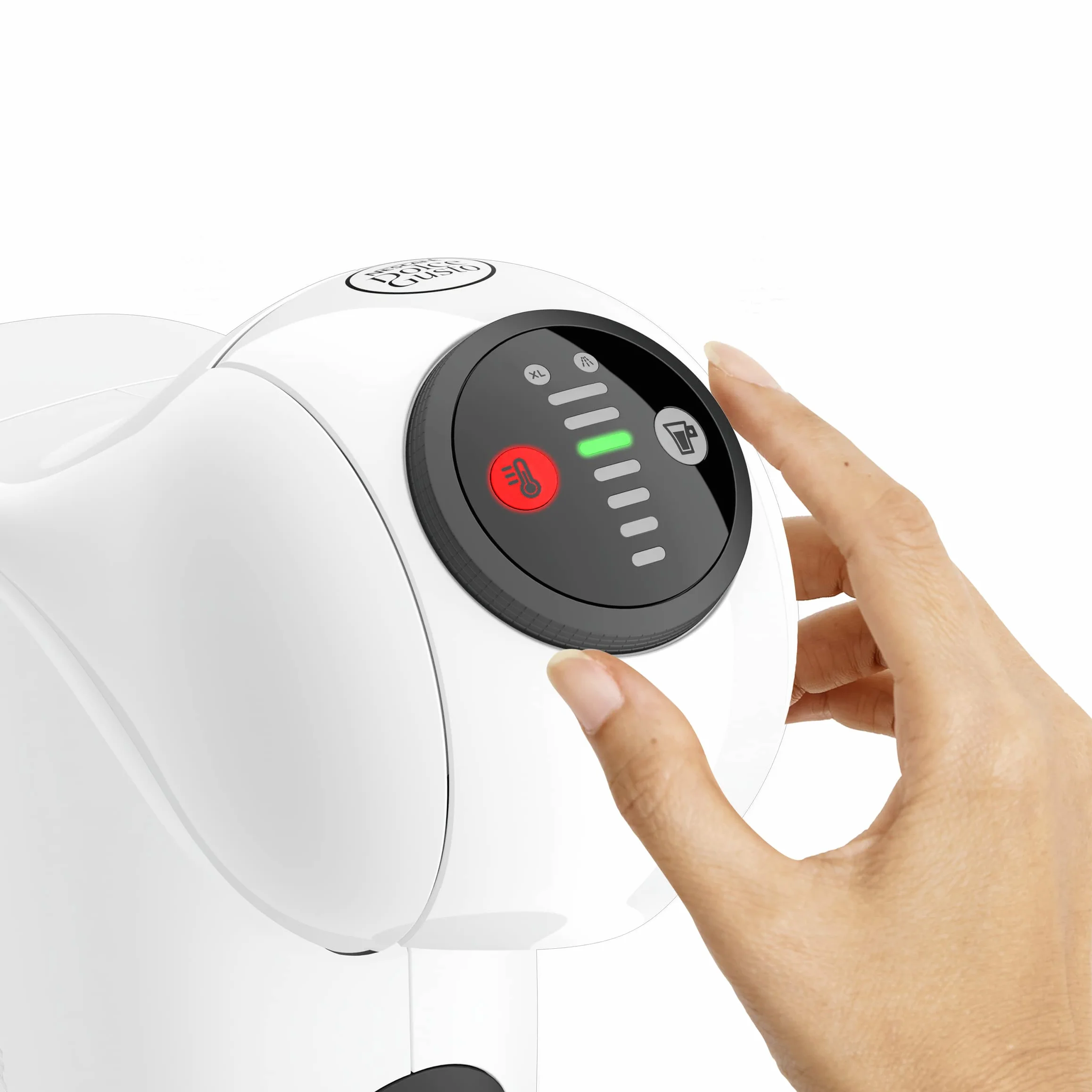 KRUPS KP2431 Nescafé Dolce Gusto Genio S Ekspres do Kawy na Kapsułki, 15 Bar, Kompaktowy, Optymalne Ciśnienie, ponad 30 Kreacji Kawy, Rozmiar do Wyboru, Automatyczne Wyłączanie, Biały