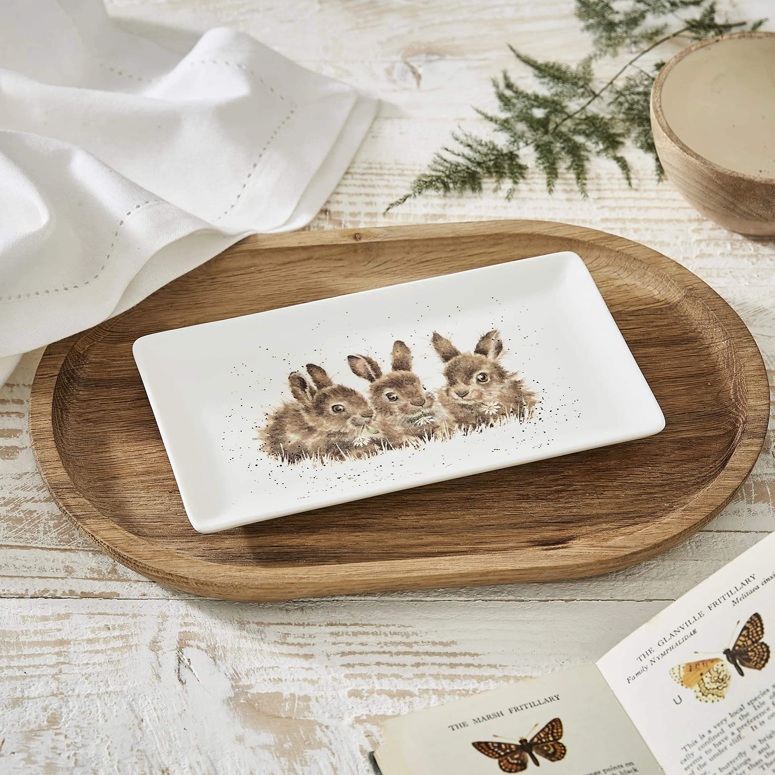 Wrendale Designs Prostokątna Taca na Drobiazgi Daisy Chain
