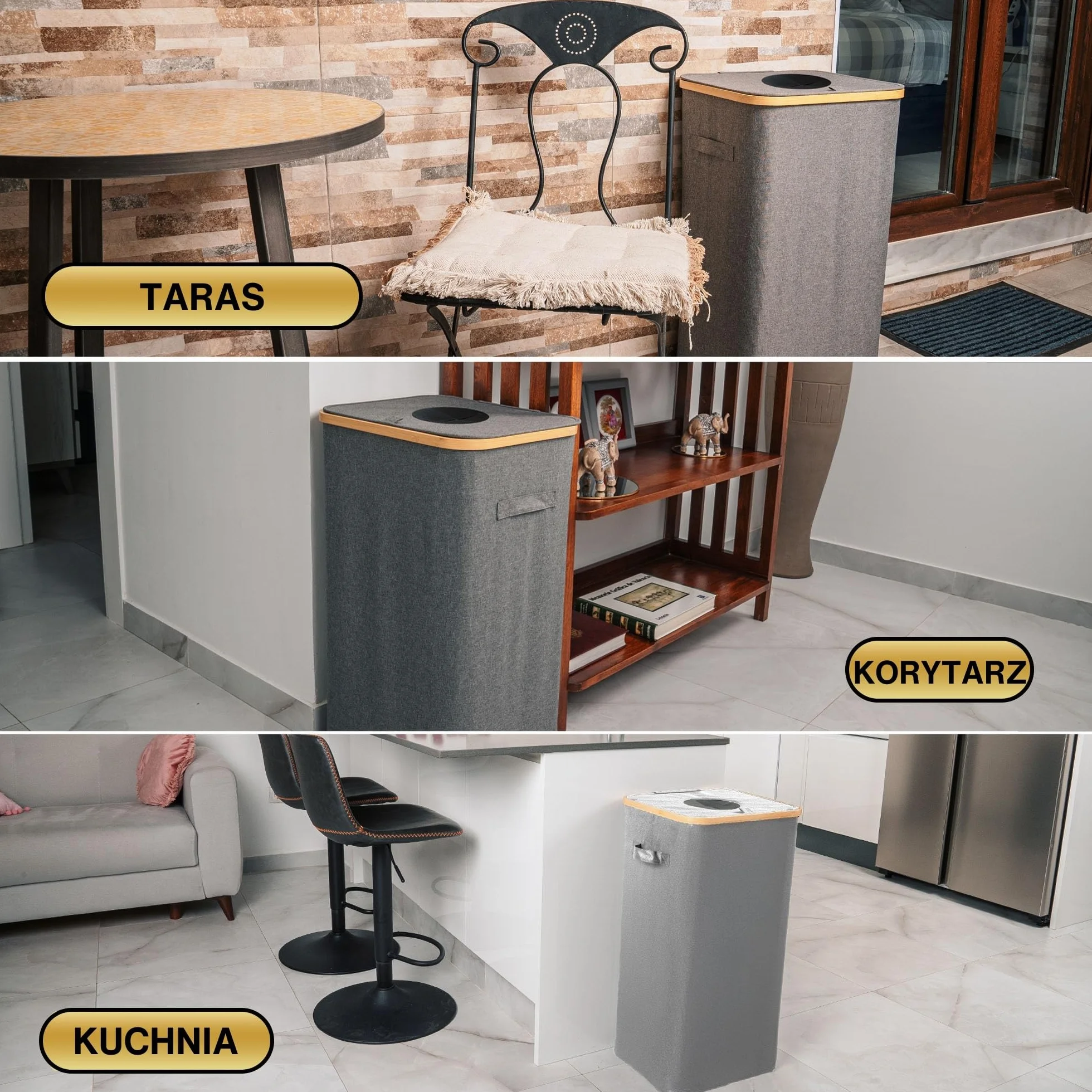 Deco haus® pojemnik na butelki z pokrywką 100L [w zestawie dodatkowa torba wewnętrzna] - Pojemnik na butelki depozytowe z otworem - kosz na butelki z pokrywka - Butelki na kaucję