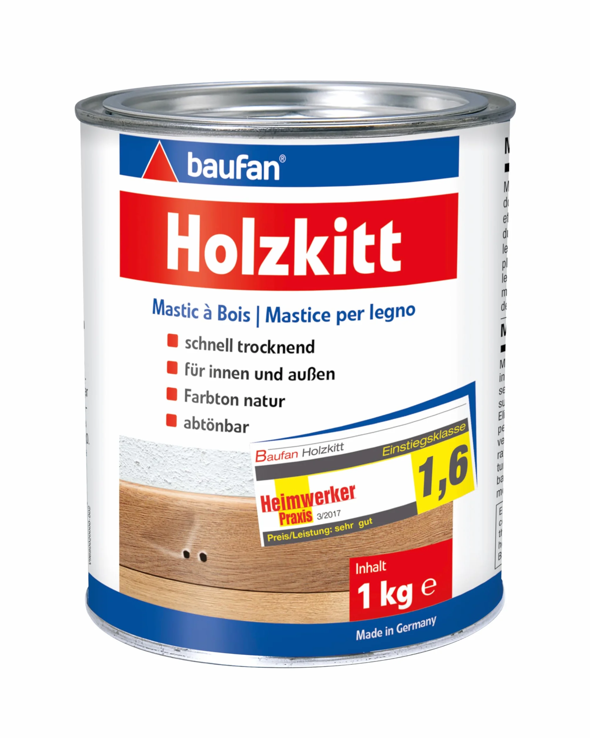 Baufan Zestaw Drewniany, Gotowa do Użycia Masa Wypełniająca, 1 kg