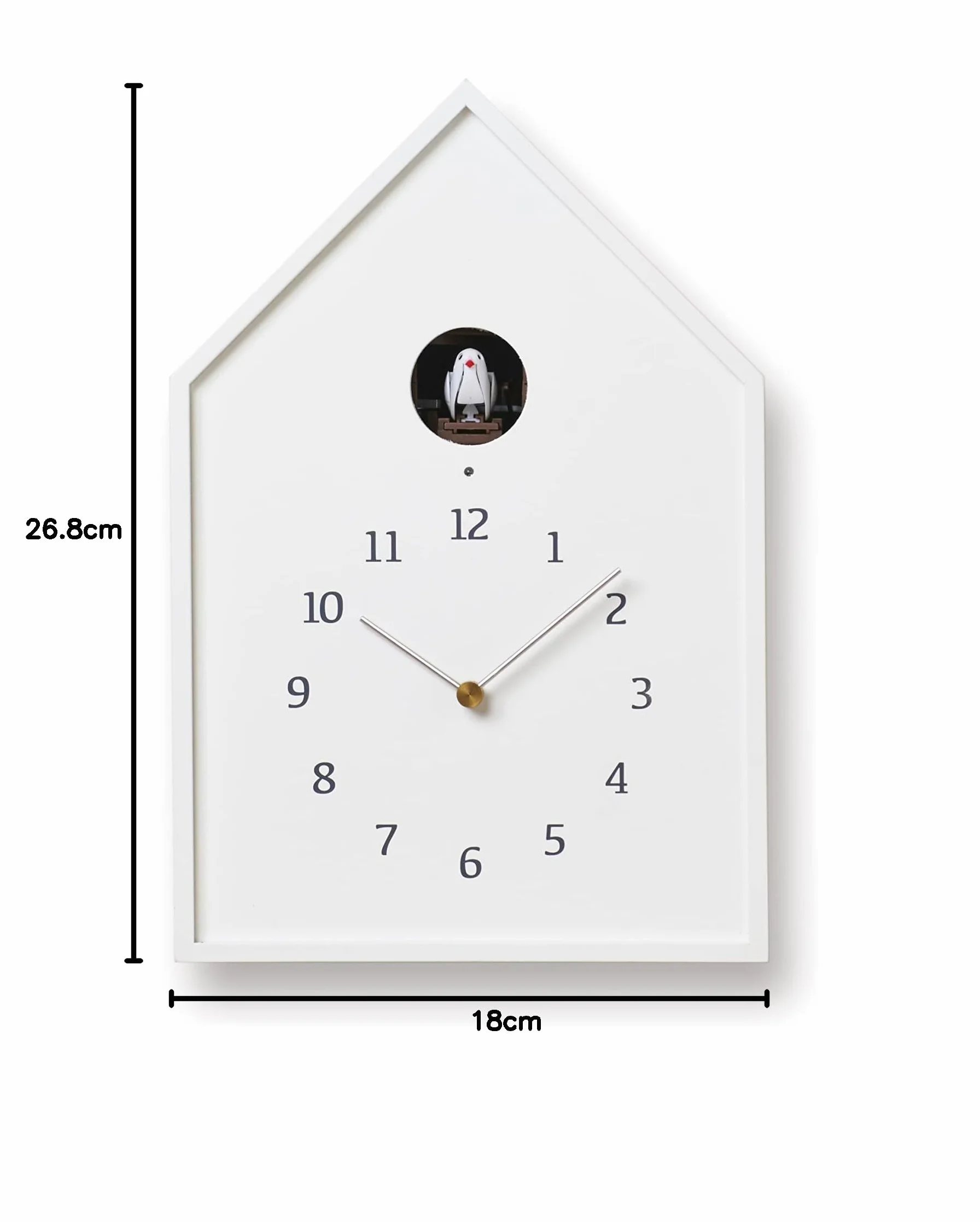 Lemnos Birdhouse zegarek z kukułką NY16-12wh z Japonii (biały)
