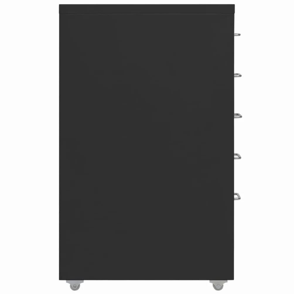 vidaXL Mobilna szafka kartotekowa, czarna, 28x41x69 cm, metalowa, szafka, szafka na dokumenty, szafka kartotekowa, szafki, szafki na dokumenty