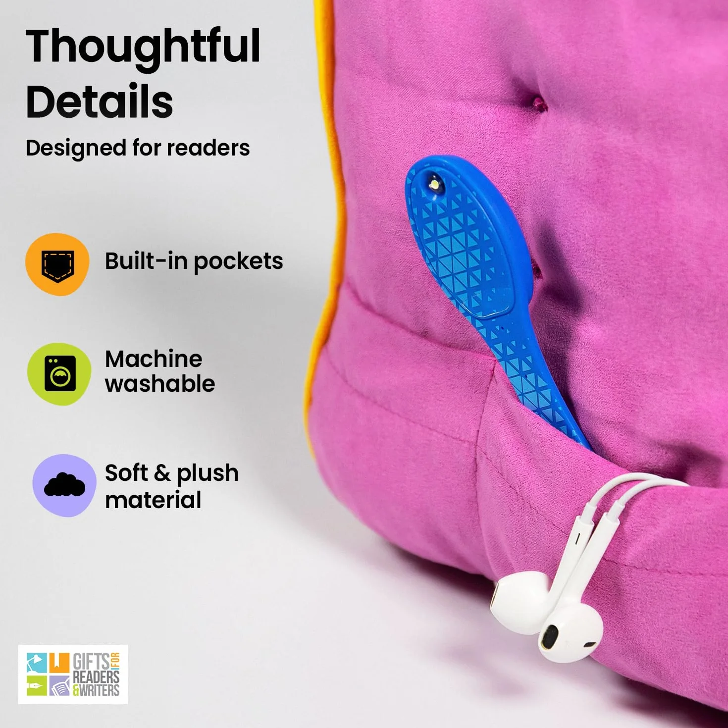 Book Couch iPad Stand | Tablet Stand | Book Holder| Reading Pillow | Reading in Bed at Home | Tablet Lap Rest Cushion | Fun Novelty Gift Idea for Readers, Book Lovers | Phones and eReaders