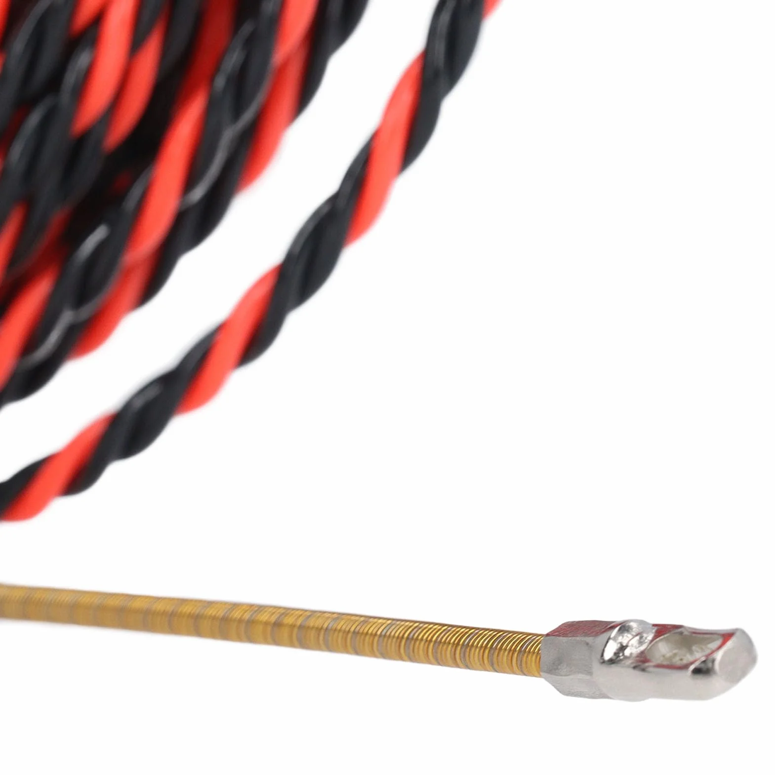 Nawlekacz Drutu dla Elektryków Elastyczne Urządzenie do Nawlekania Drutu Sprężynowego Ręczny ściągacz Kabli dla Elektryków z płaską głowicą do Przewodów Podłogowych (5M)