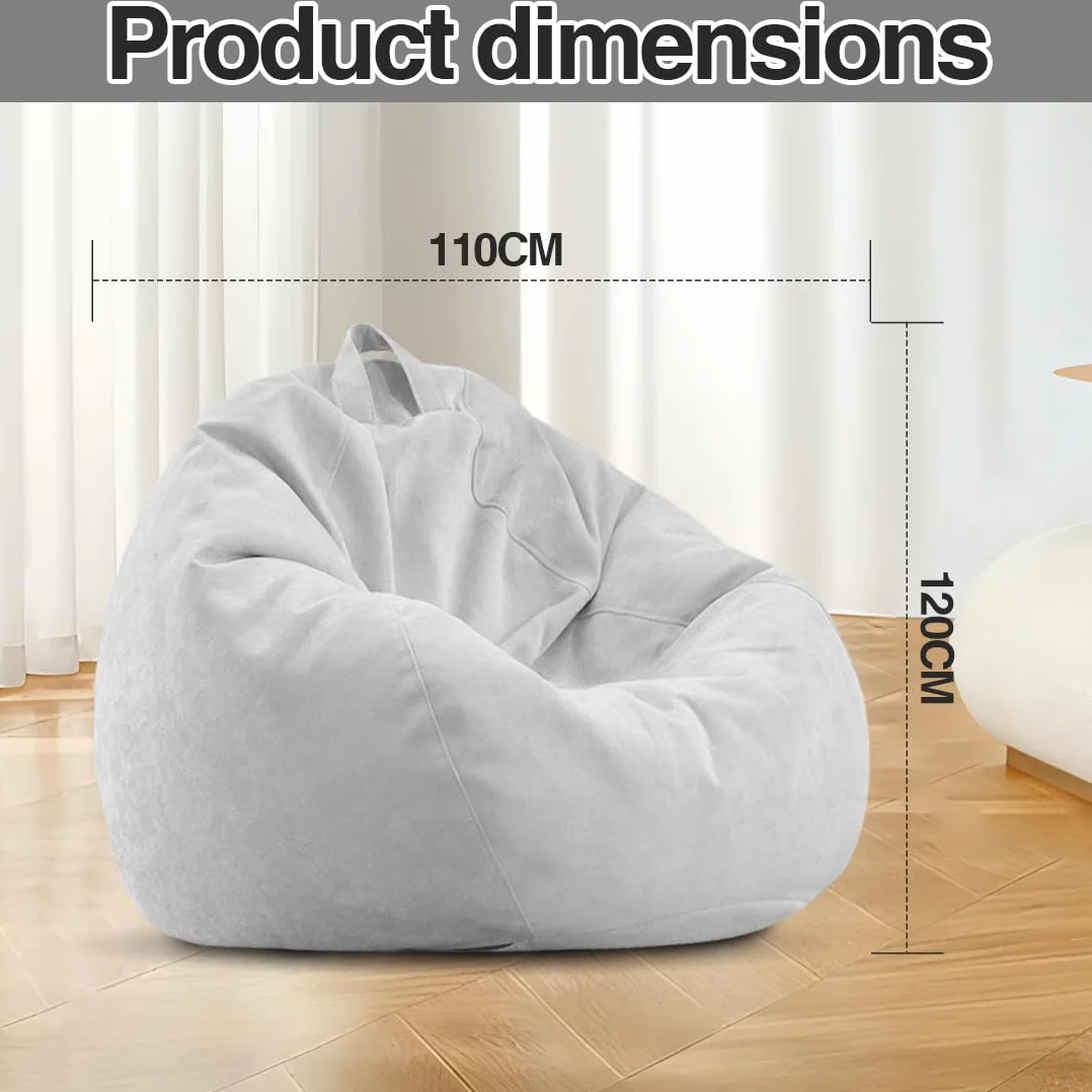 Bean Bag Chair worek do siedzenia 100 x 120 cm XL duży pokrowiec bez wypełnienia