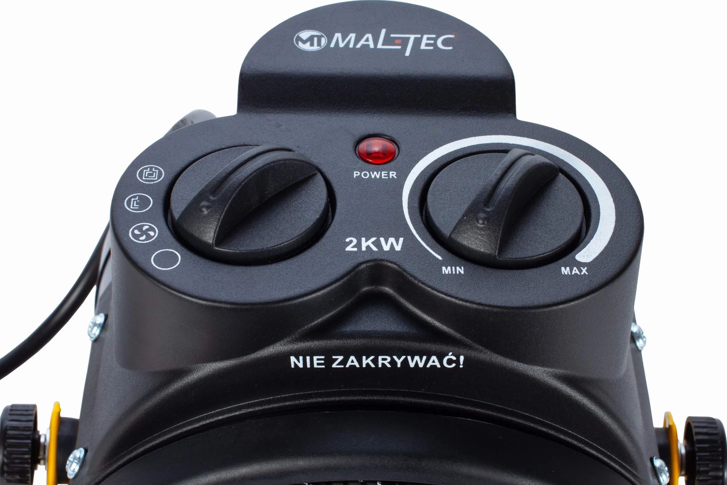 MalTec 5901924219934 Nagrzewnica Elektryczna INFERNO4000 | Grzejnik Elektryczny | Farelka | Regulacja Wentylatora | Termostat | Ceramiczne Elementy | Uchwyt | Duża Moc 2kW