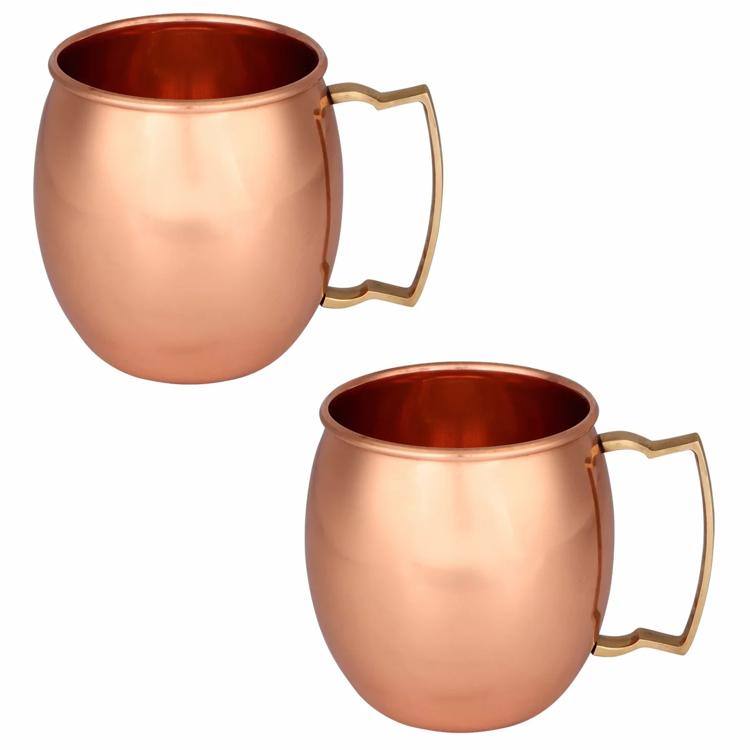 Kubek miedziany Moscow Mule 400 ml czysta miedź klasy spożywczej Zestaw 2 sztuki