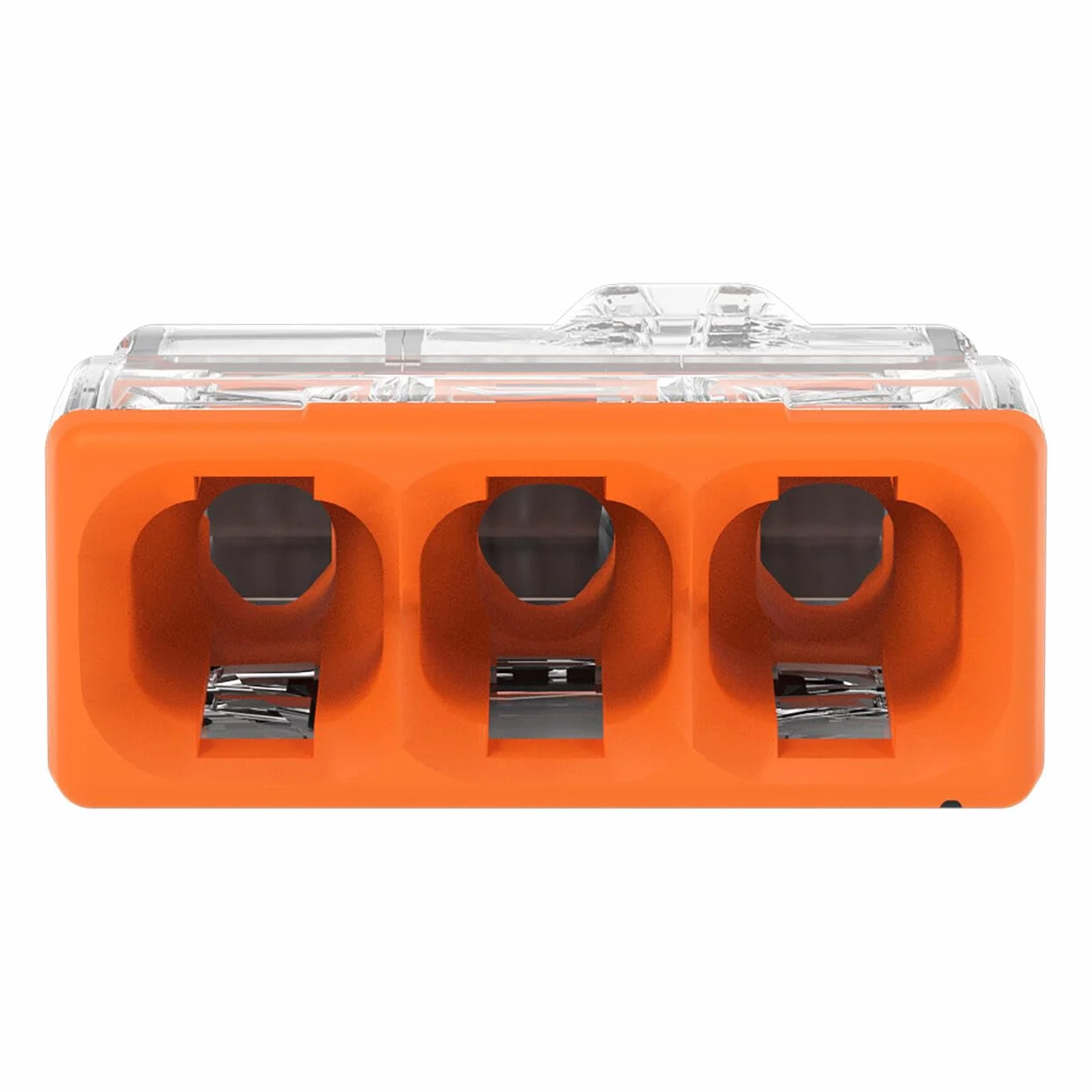 WAGO Zaciski przyłączeniowe 2273-203 | 3-pinowe, do 2,5 mm², 100 sztuk, COMPACT zacisk przyłączeniowy do przewodów stałych, potwierdzone bezpieczeństwo aplikacji, najmniejsza możliwa konstrukcja