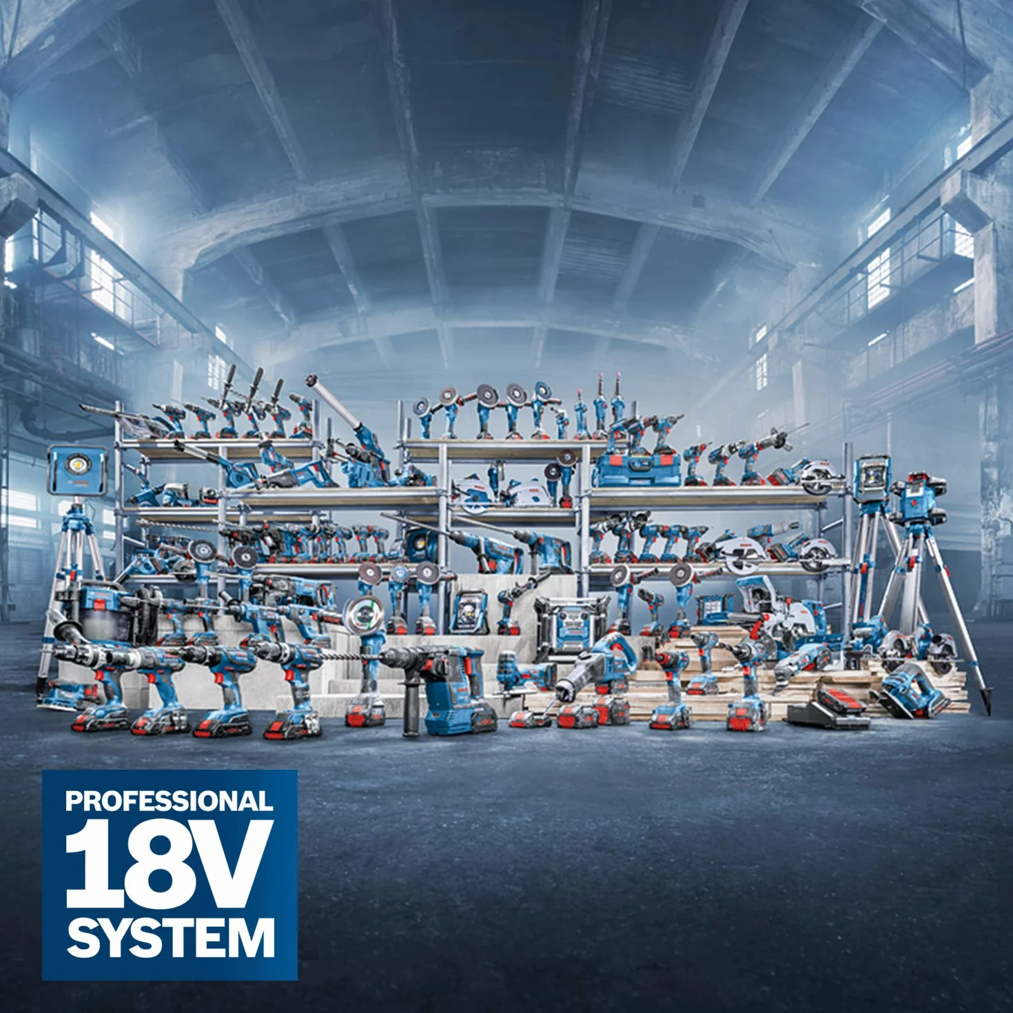 Bosch Professional system 18V: akumulatorowy młot udarowo-obrotowy GBH 180-LI (2 akumulatory GBA 18V 4.0Ah, szybka ładowarka GAL 18V-40, walizka)