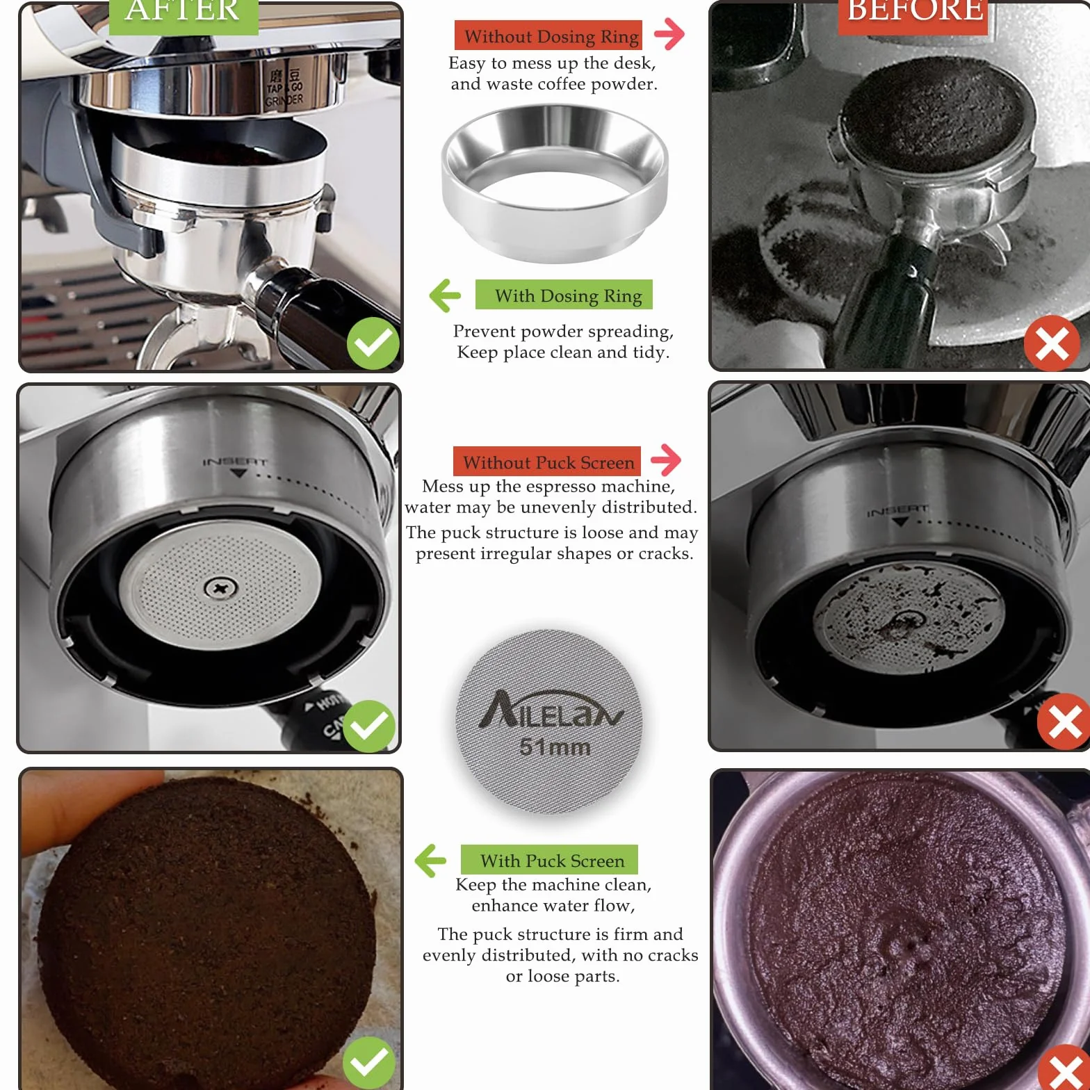 Portafiltr Bezdenny 51mm 3-Uszny Kompatybilny z Delonghi Dedica EC680 EC685