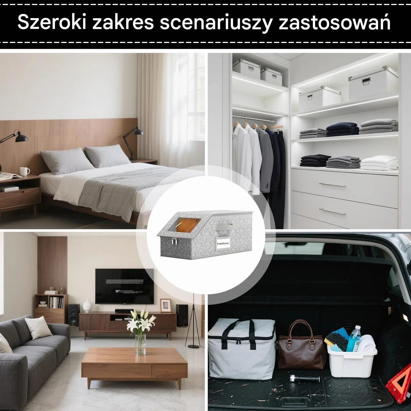 Organizer Czapek,Składane Pudełko Na Czapki Z Daszkiem Miejsce Na 24 Sztuki - Przezroczyste Pudełko Z Oknem Do Sypialni Szafa