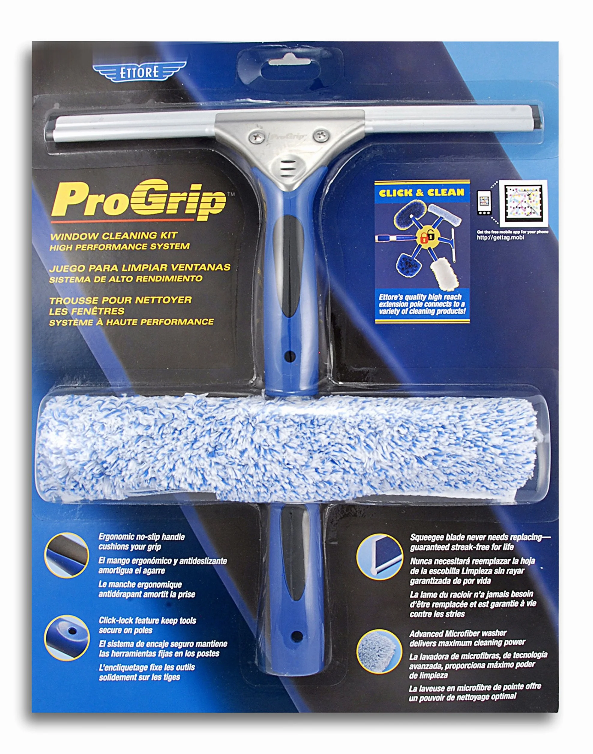 Ettore 65000 Progrip zestaw do czyszczenia okien