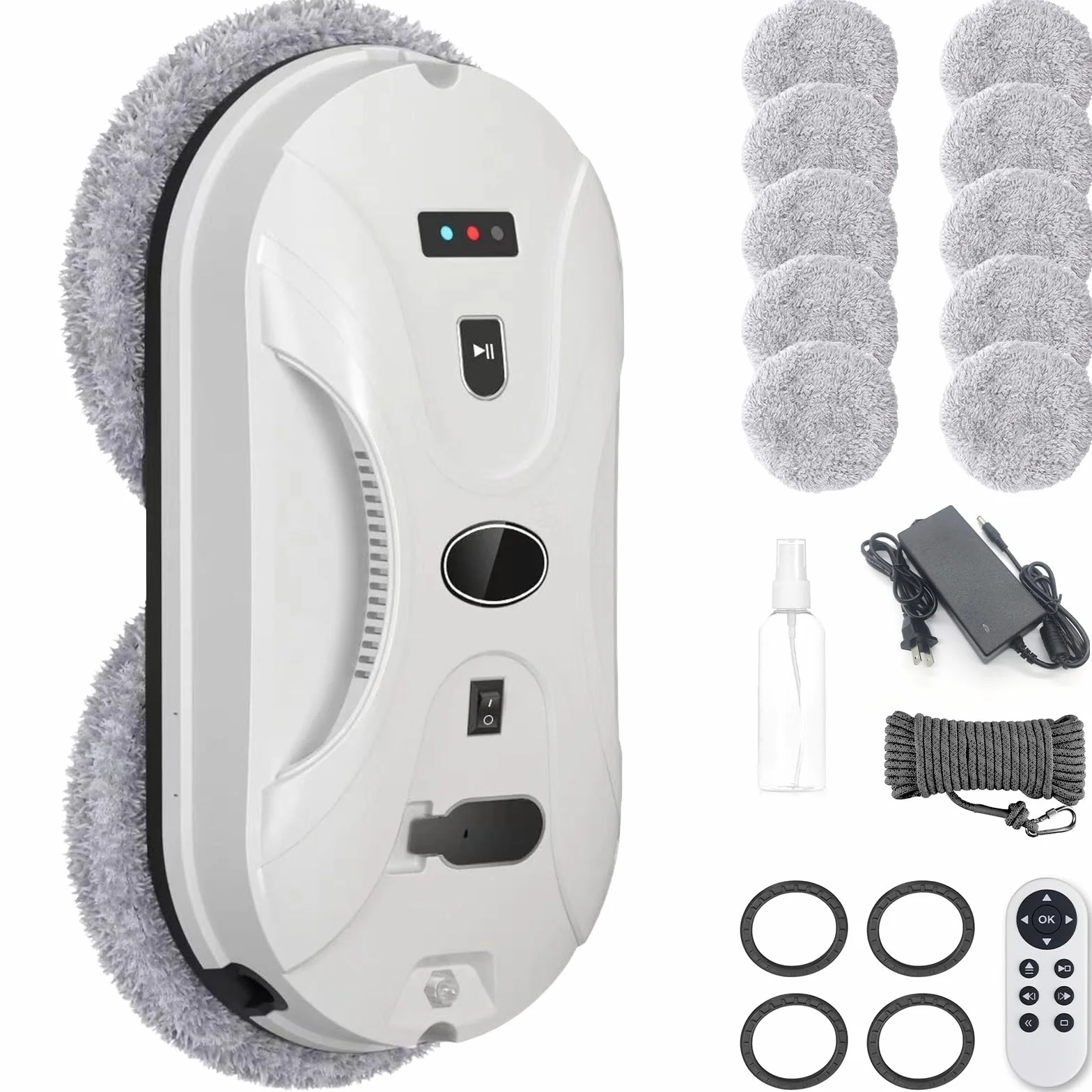 Robot do mycia okien – elektryczny robot do czyszczenia okien z automatyczną funkcją podwójnego spryskiwania, 3 tryby czyszczenia i system rozpoznawania krawędzi, robot okienny do szkła, płytek i