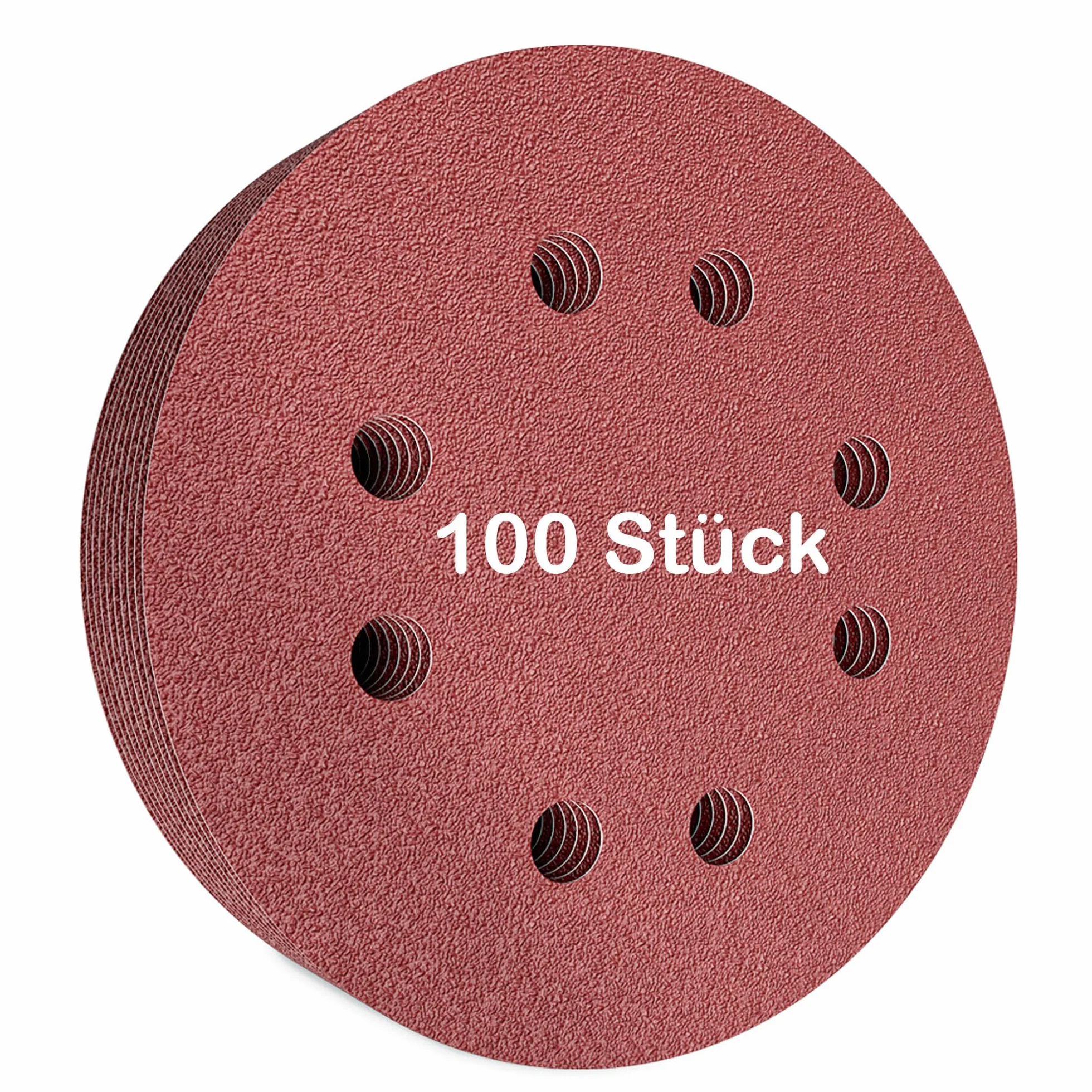 KSP-Tec – 100x papier ścierny 125 mm na rzep - ziarnistość do wyboru 40/60/80/120/180/240/400 - krążki szlifierskie do szlifierek ekscentrycznych (P120)