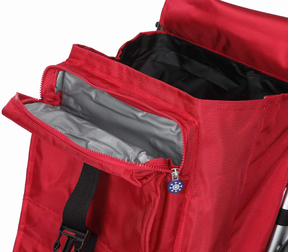 Playmarket Uniseks Go Up Basic Wózek na Zakupy, Czarny/Czerwony (Charme), 110 cm