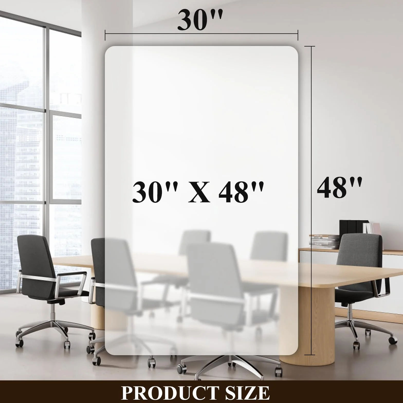 SHAREWIN Mata na krzesło biurowe do podłóg z twardego drewna – 76 x 122 cm, wytrzymały, antypoślizgowy dywan ochronny na podłogę z twardego drewna, łatwy do czyszczenia