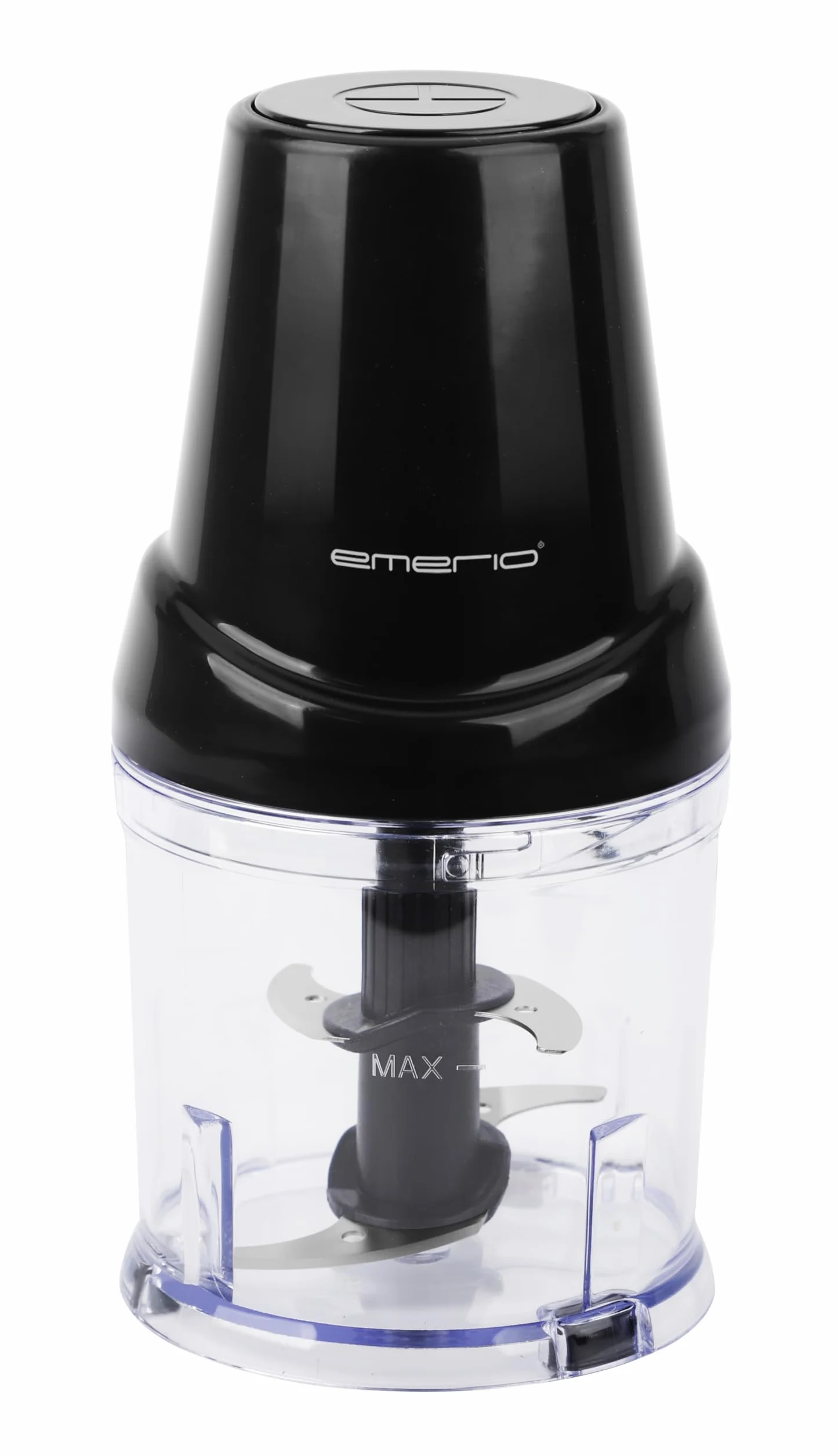EMERIO Rozdrabniacz o pojemności 500 ml, mocny silnik 400 W, silnik DC, elektryczny rozdrabniacz, 4 ostrza ze stali nierdzewnej do rozdrabniania np. mięsa, cebuli, owoców, warzyw