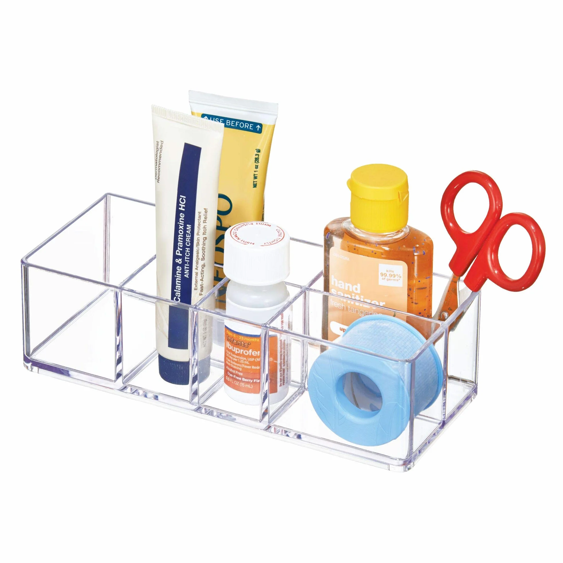 iDesign Med+ Organizer, Przezroczysty, 17.8 x 5.1 x 7.6 cm