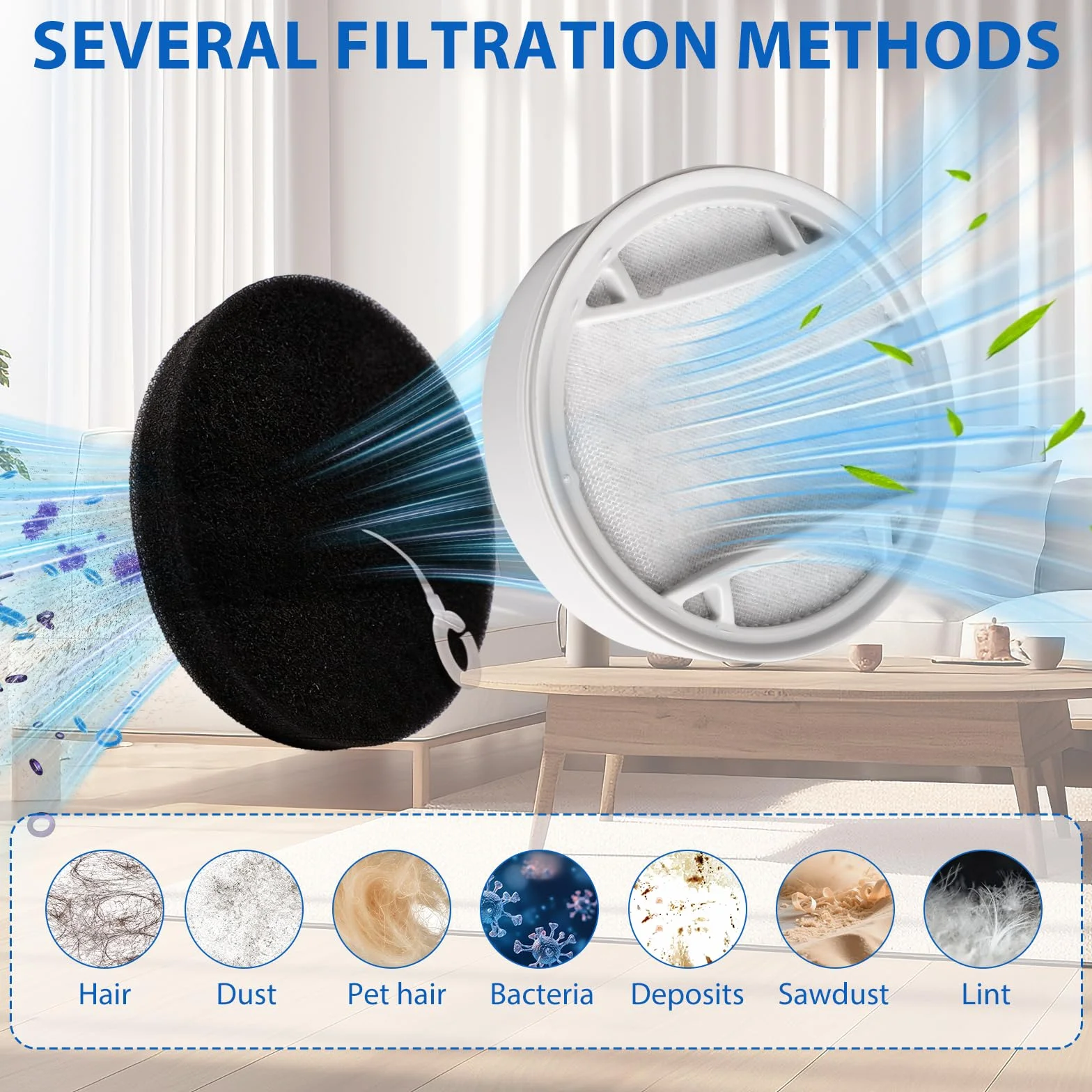 4 sztuki filtrów do odkurzacza akumulatorowego Philips-5000 Series XC5041, XC5043, XC5141, XC5142, XC5242, XC5243, XC5244 akumulatorowego odkurzacza, filtr wymienny, trwały i można go myć