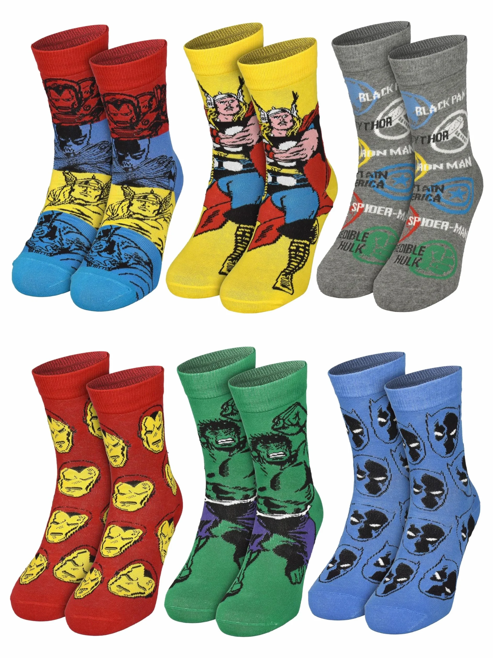 United Labels Marvel kalendarz adwentowy z 12 parami skarpet dla mężczyzn, rozmiar 40-45, kalendarz z trampkami i długimi skarpetami, kalendarz bożonarodzeniowy na prezent