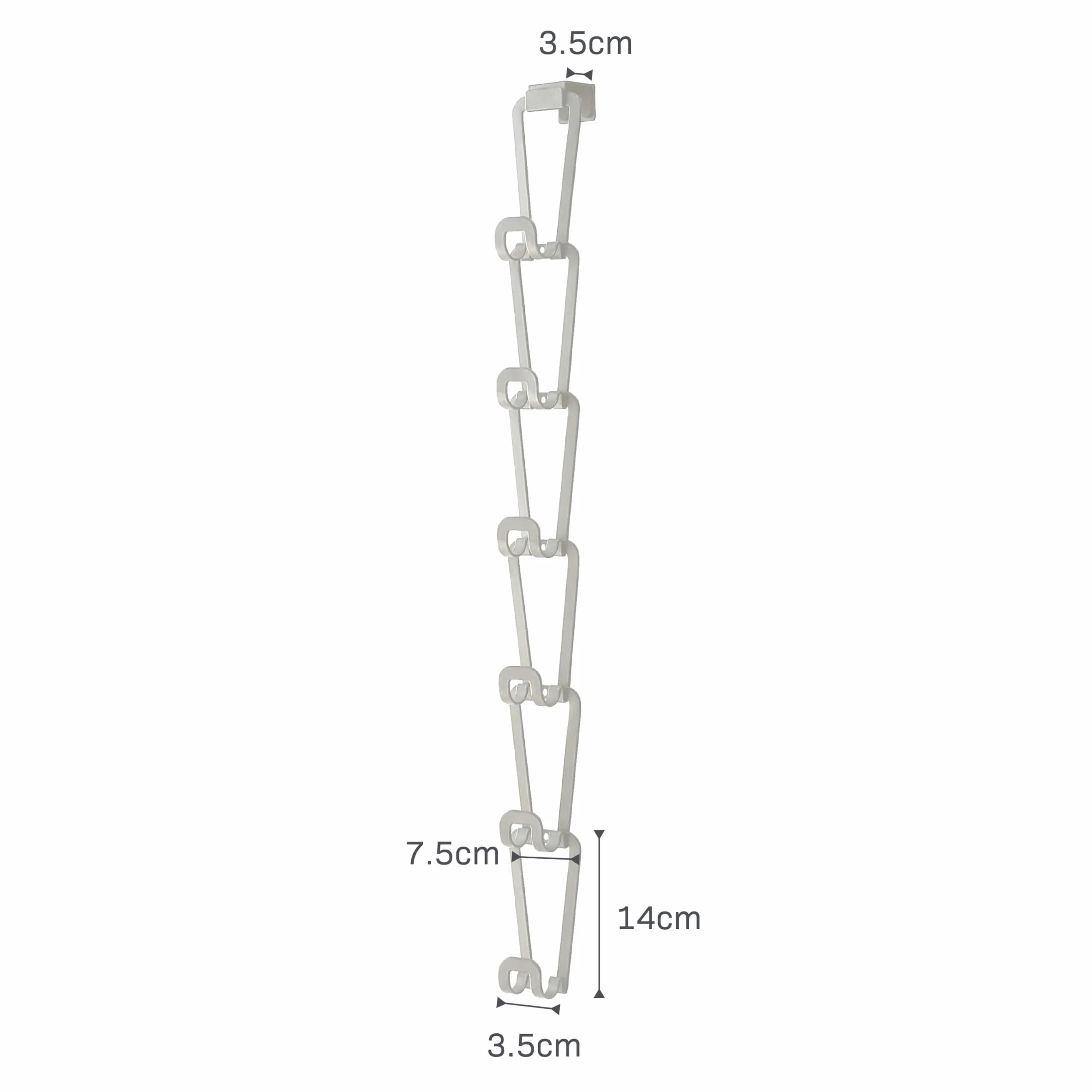 YAMAZAKI home 6510 torba z ogniwami łańcucha uchwyt - szafa do przechowywania wiszący organizer, jeden rozmiar, biały