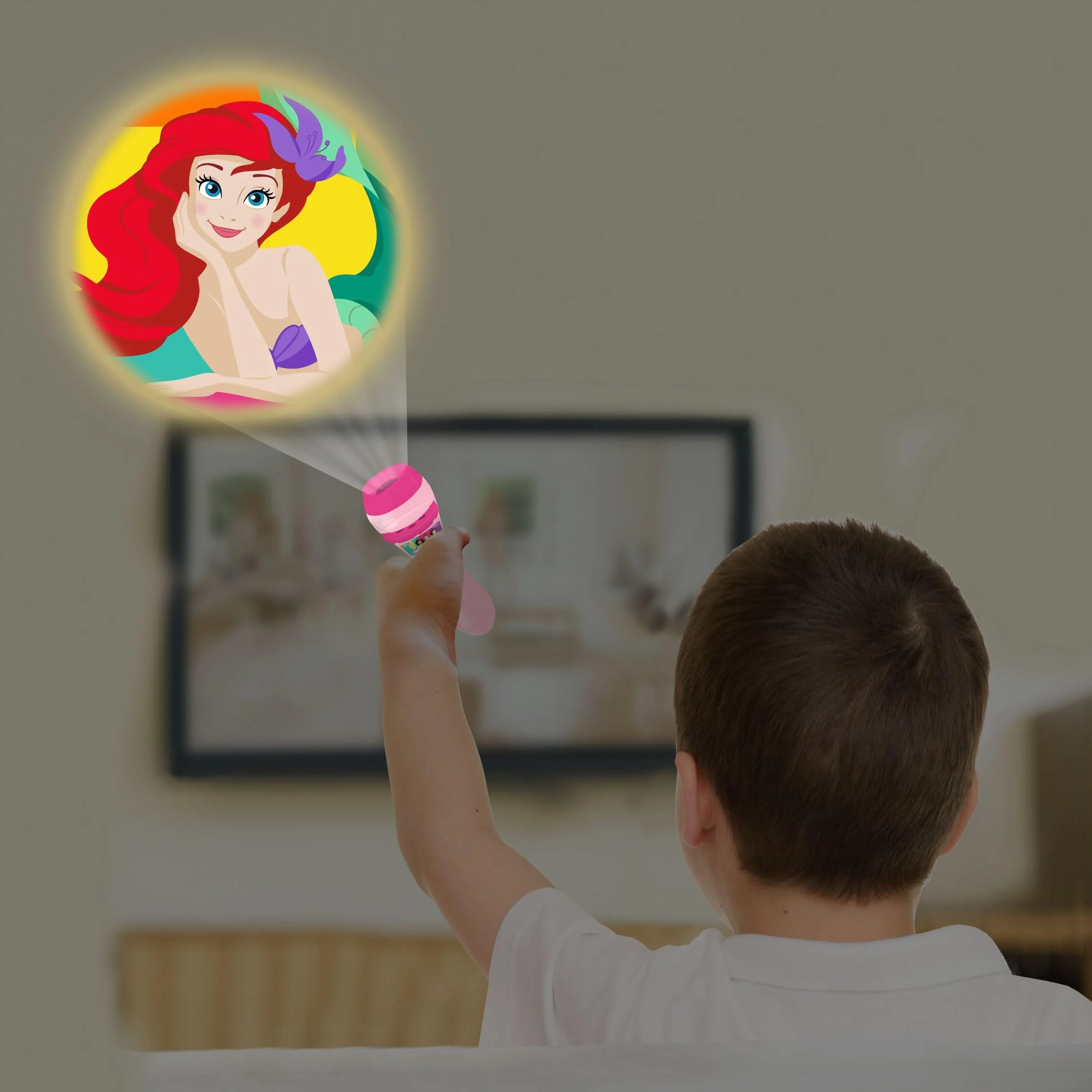 Lexibook, projektor do opowieści i latarka Disney księżniczki, różowy, LTC050DP