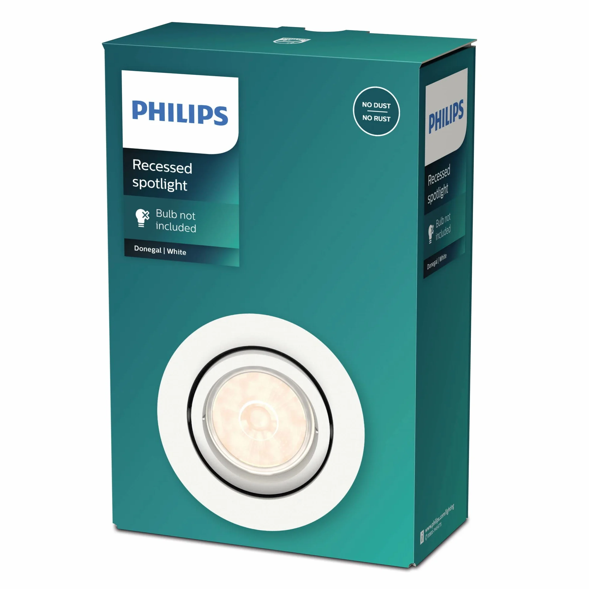 Philips Donegal reflektor do zabudowy, oprawa GU10, okrągła Bianco