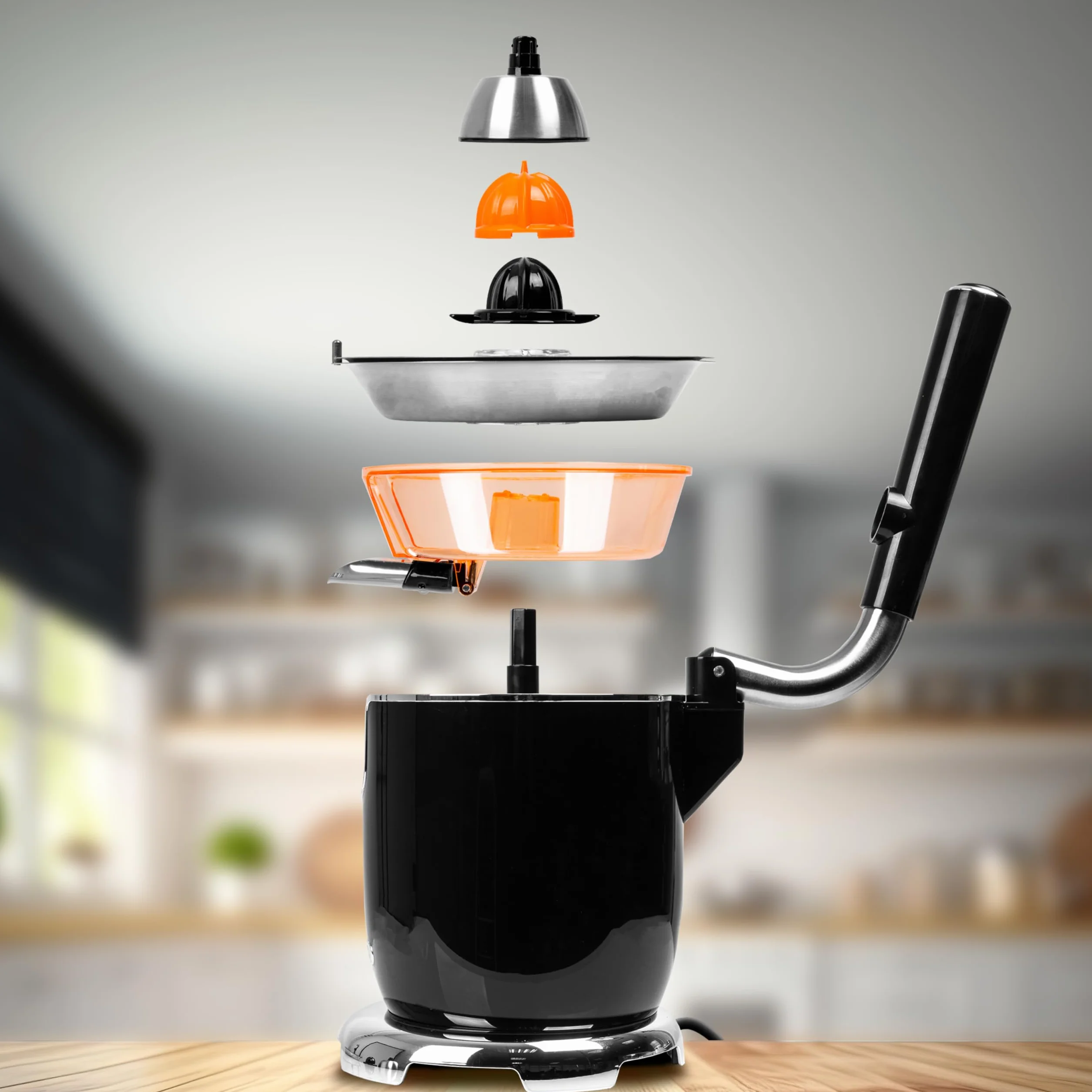 Dronic JE605 Wyciskarka do cytrusów 600W | Pojemność 400ml | Regulowany filtr do pulpy | Idealny do soku z cytrusów pomarańczy, świeżych cytryn, limonki